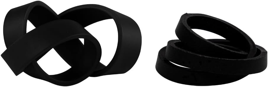 JAM PAPER Colorful Rubber Bands - Sizes 33 & 64 Set - Black Multi-Purpose Rubberbands - 200/Pack