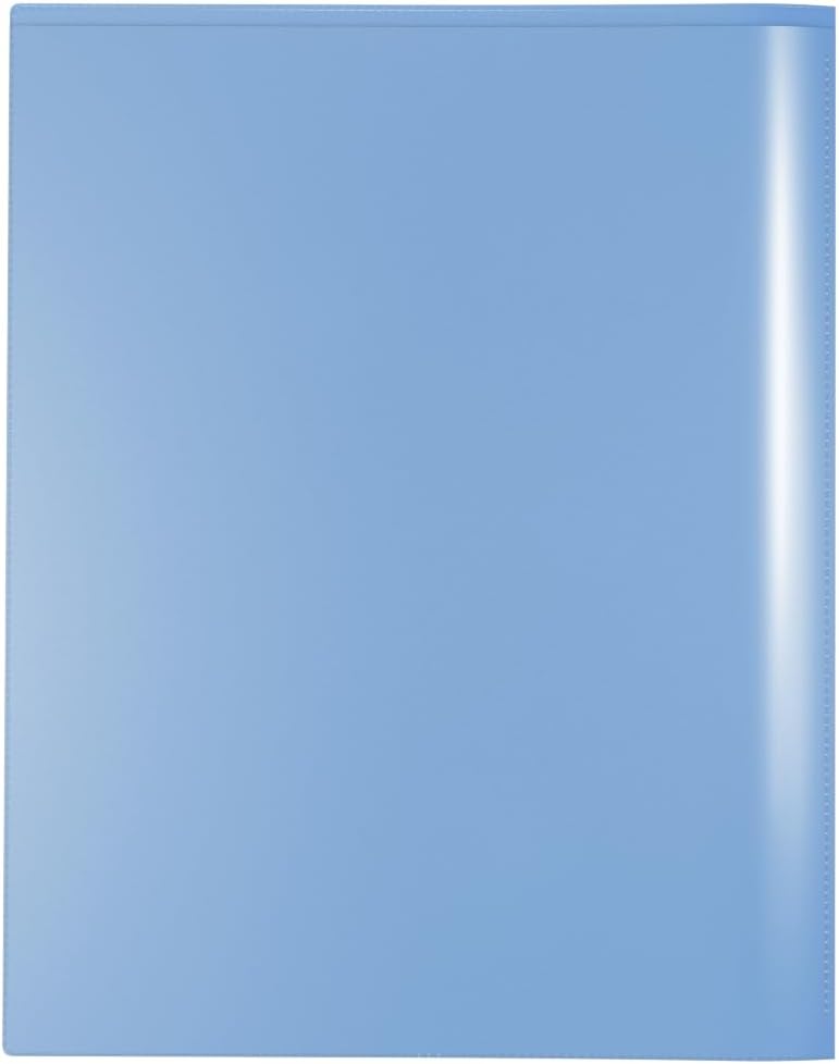 Nicky's Folders® English Communicator, Parent-Teacher Folder, Patented Tear-Resistant Flexible Plastic 2 Inside Pockets, 2 Exterior Sleeves, Letter Size Paper, Single Color(24 Pack) (Powder Blue)
