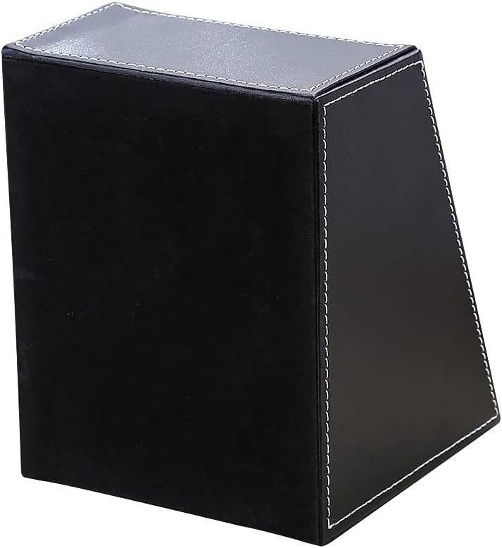 KINGFOM Remote Control Holder with 3 Compartments Pu Leather Remote Caddy Desktop Organizer Store Brush, Pencil, TV Guide, DVD, CD, Blu-Ray, Media Player, Heater Controllers(Black)