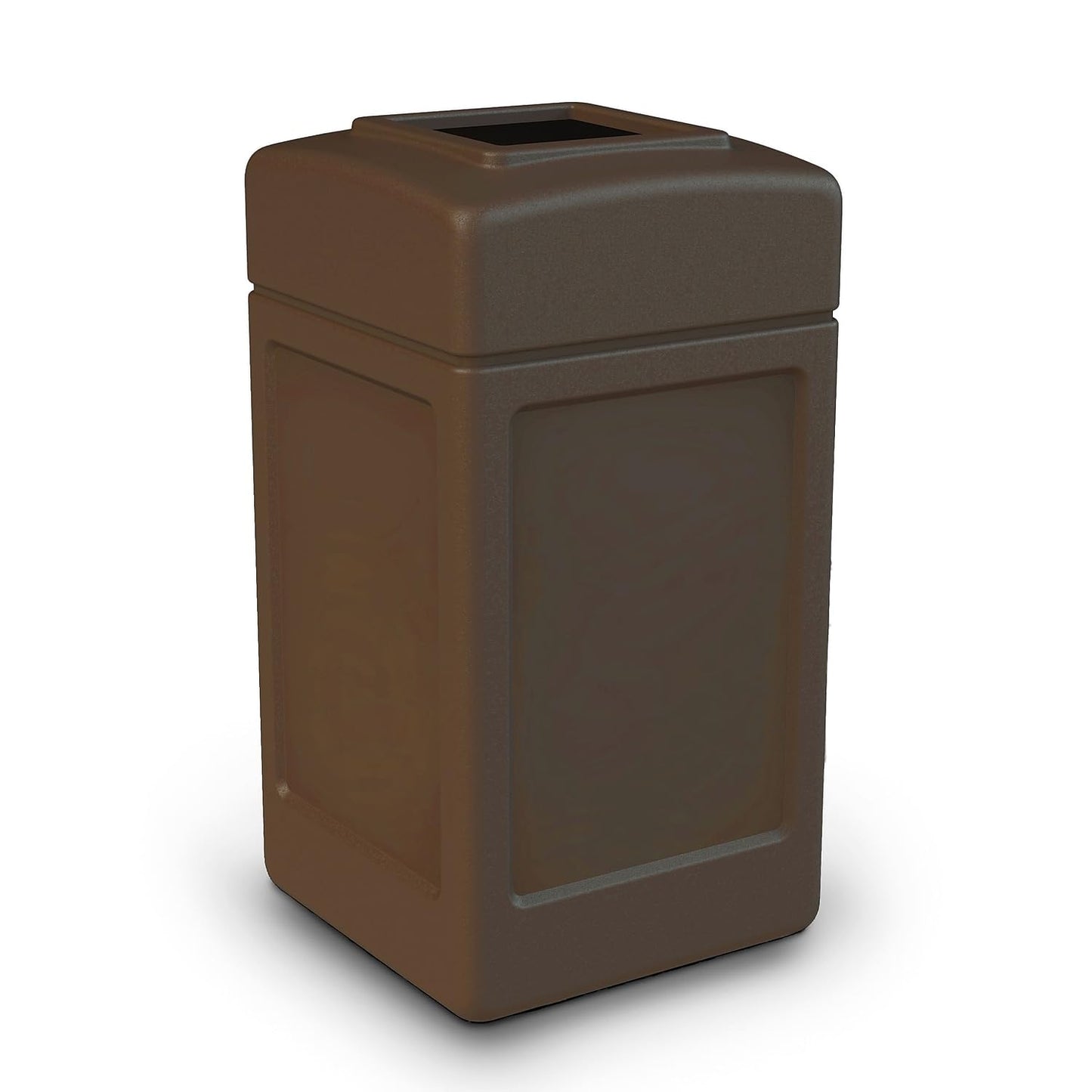 Commercial Zone Products Made in The USA 732137 Square Waste Container,Brown,42 Gallon