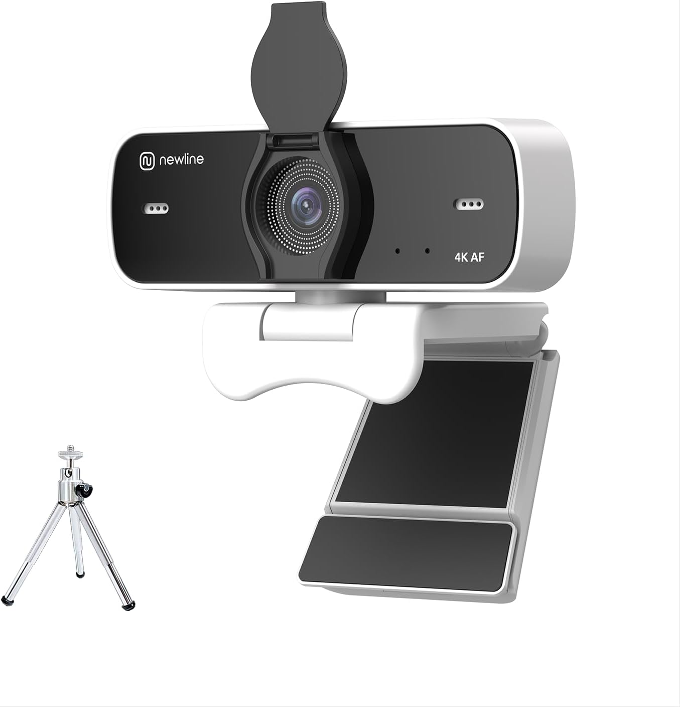 N newline 4K Webcam for PC, USB Conference Webcam, New Ugraded Auto Focus, 77° FOV, Detachable Tripod, Privacy Cover, Web Camera for Streaming