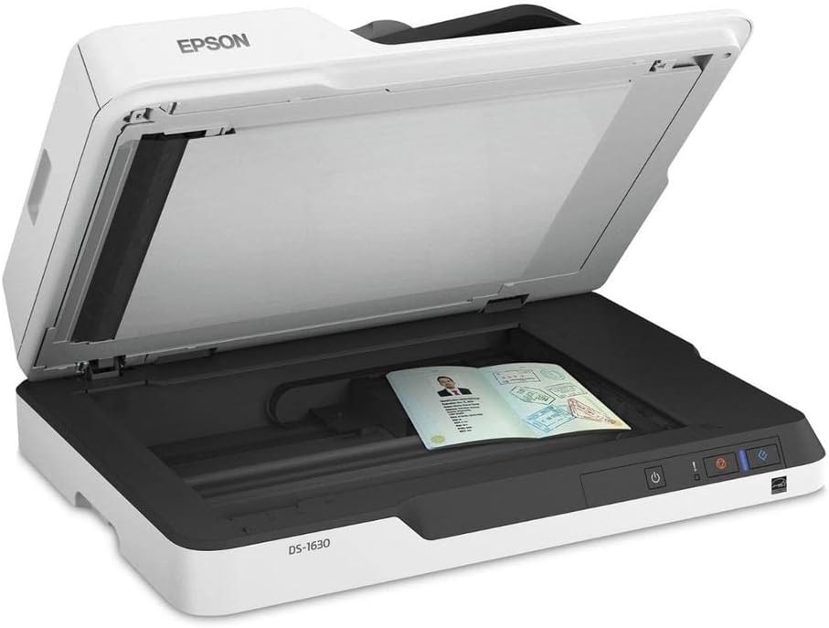 Epson DS-1630 Document Scanner: 25ppm, TWAIN & ISIS Drivers, 3-Year Warranty with Next Business Day Replacement
