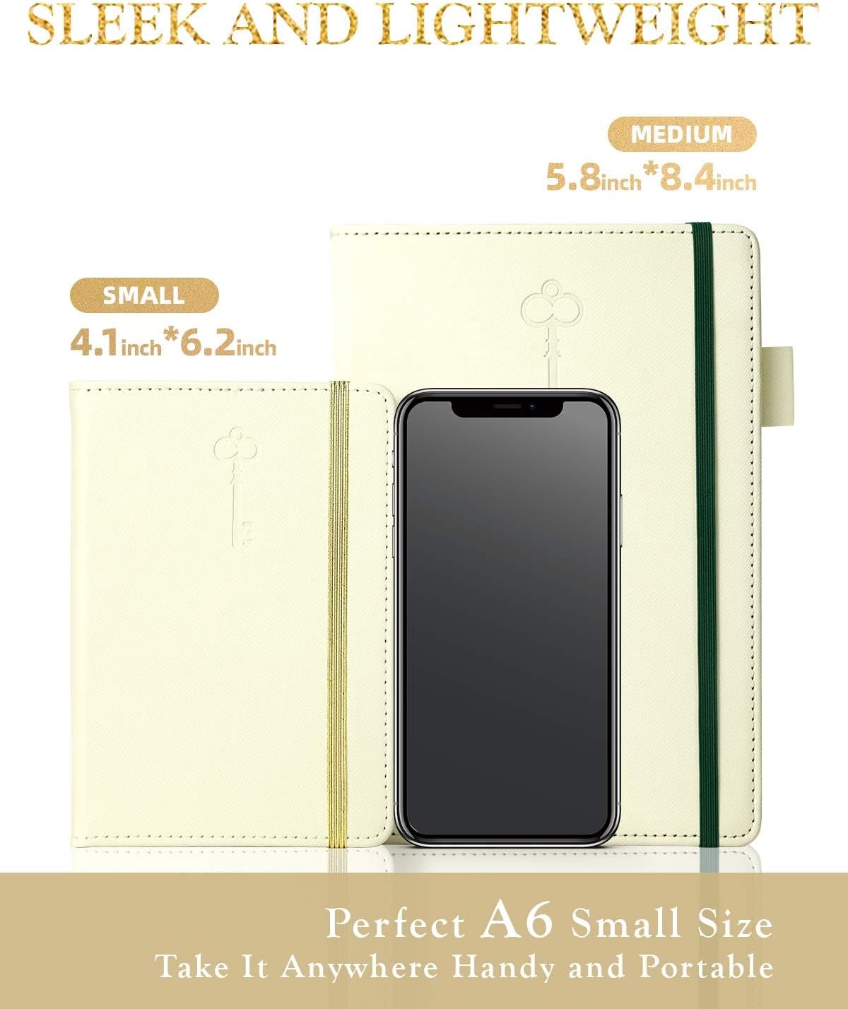 Password Keeper Book with Colorful Alphabetical Tabs, Hardcover Password Log-book for Internet Password and Website Address, 4.1'' x 6.2'' Password Notebook for Home Office (White, Small (4.1 x 6.2 Inch))