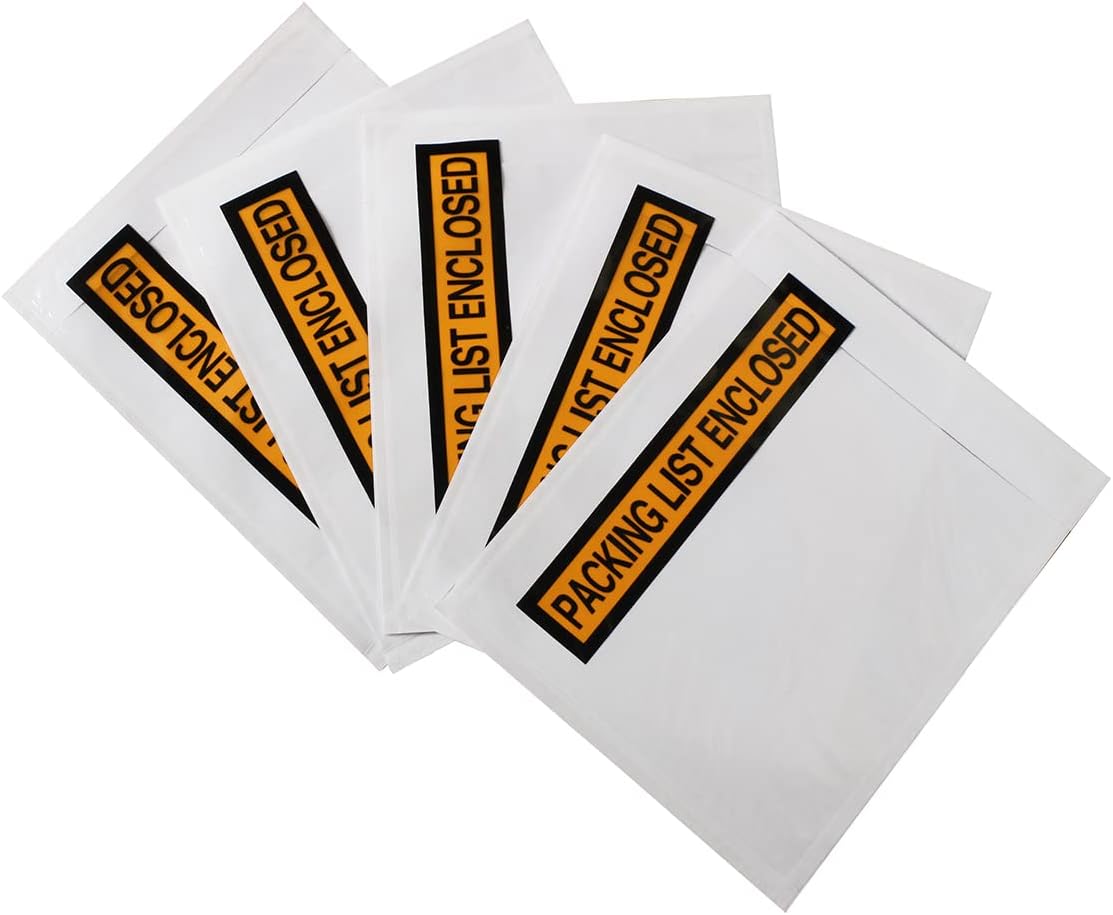 1000 Pcs Packing List Envelopes Pouches 4.5”x 5.5”,Packing Envelopes for Shipping Mailing Pouch Enclosed Bags with Packing Slips Invoice Label
