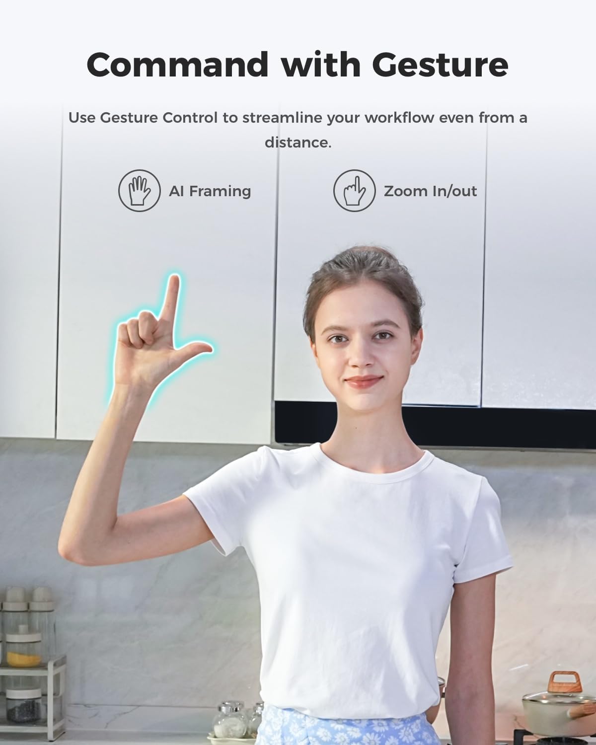 OBSBOT Meet 2-4K Webcam for PC with 1/2" Sensor, AI Framing & Autofocus, Beauty Mode, Lightweight, Gesture Control, HDR, Dual Microphone, 60 FPS, Web Cam for Streaming, Meeting, Gaming. (Space Grey)