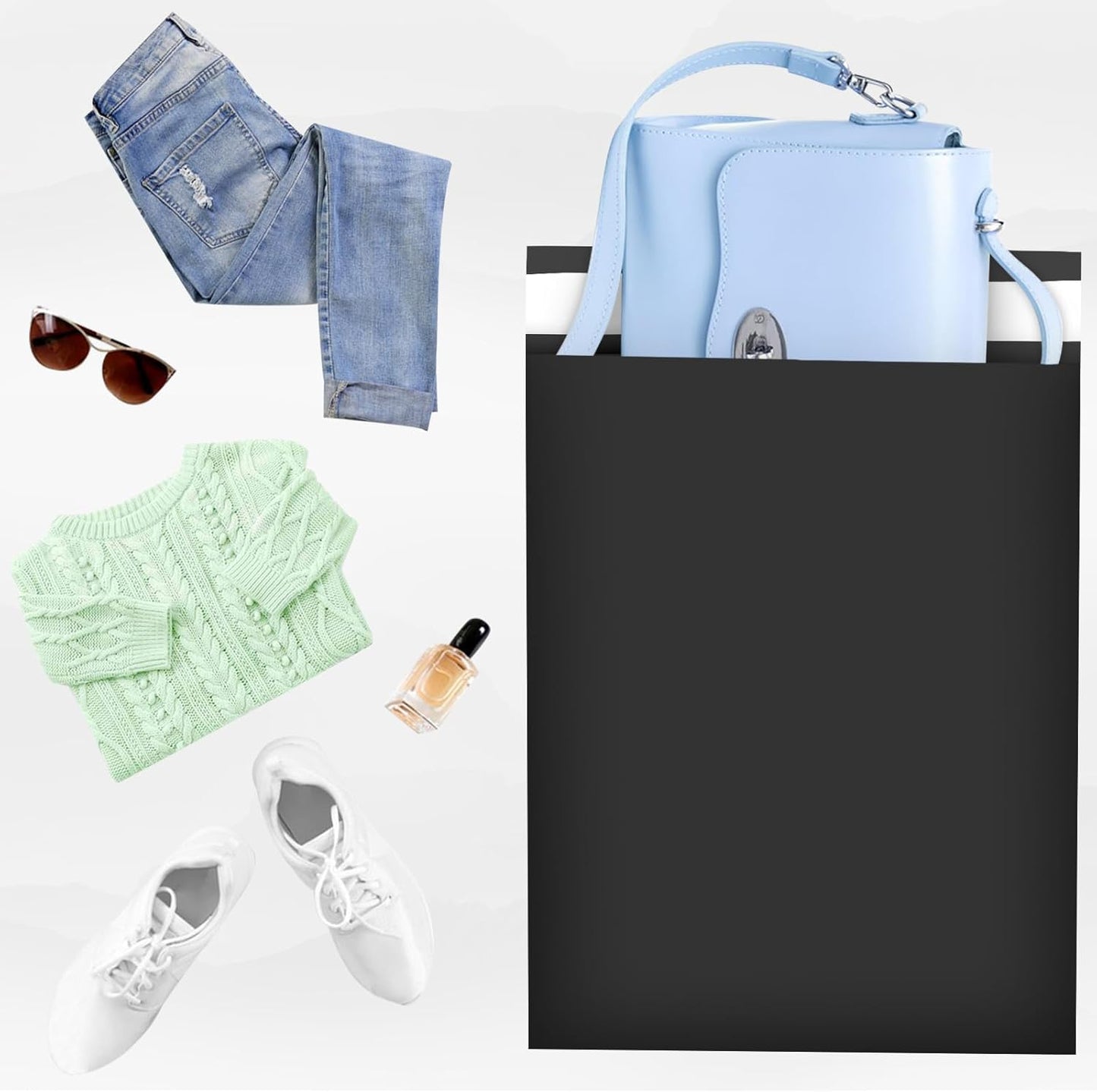 Poly Mailers 14.5x19, Large Poly Mailers 100 Pack, Shipping Mailers with Self Seal Adhesive, Waterproof and Tear-Proof Mailers Poly Bags for Small Business (Black)