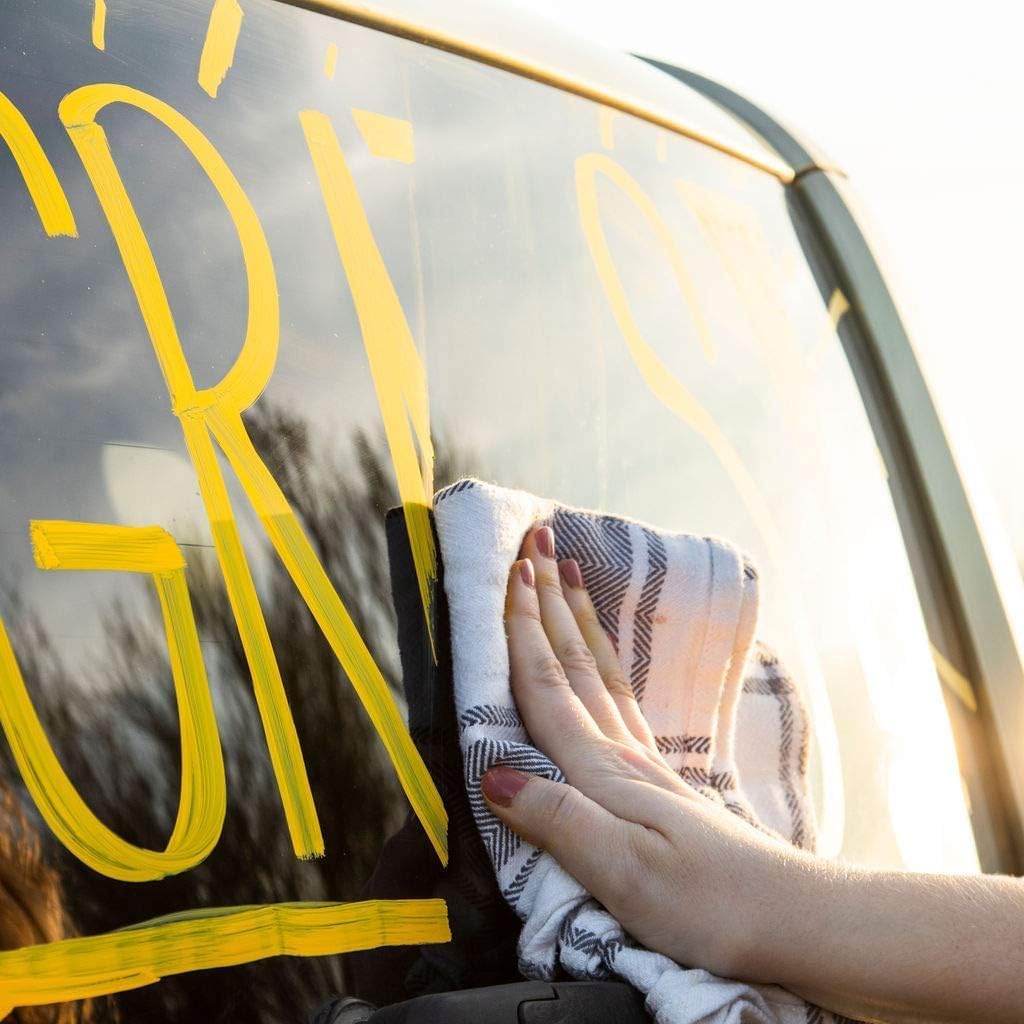 Glass Pen Window Marker: Liquid Chalk Pens for Glass, Whiteboard Markers with Washable Paint - Graduation, Car Windows, Mirror Pen, Storefront, Wedding, Parade, Party & Holiday (3 Pens - Jumbo Tip)