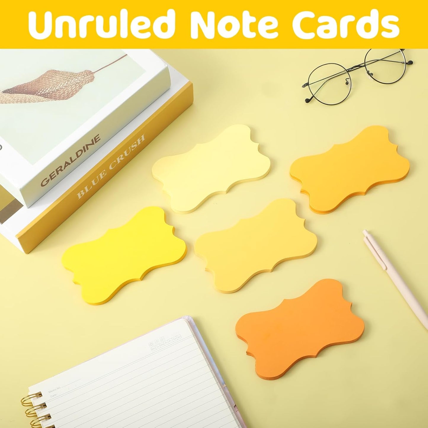 150 Pcs Yellow Blank Index Cards 3x5 Inch Study Notecards Blank Flash Cards Assorted Cardstock Paper Business Cards Heavy Note Cards For Studying Organizing School Office Supplies