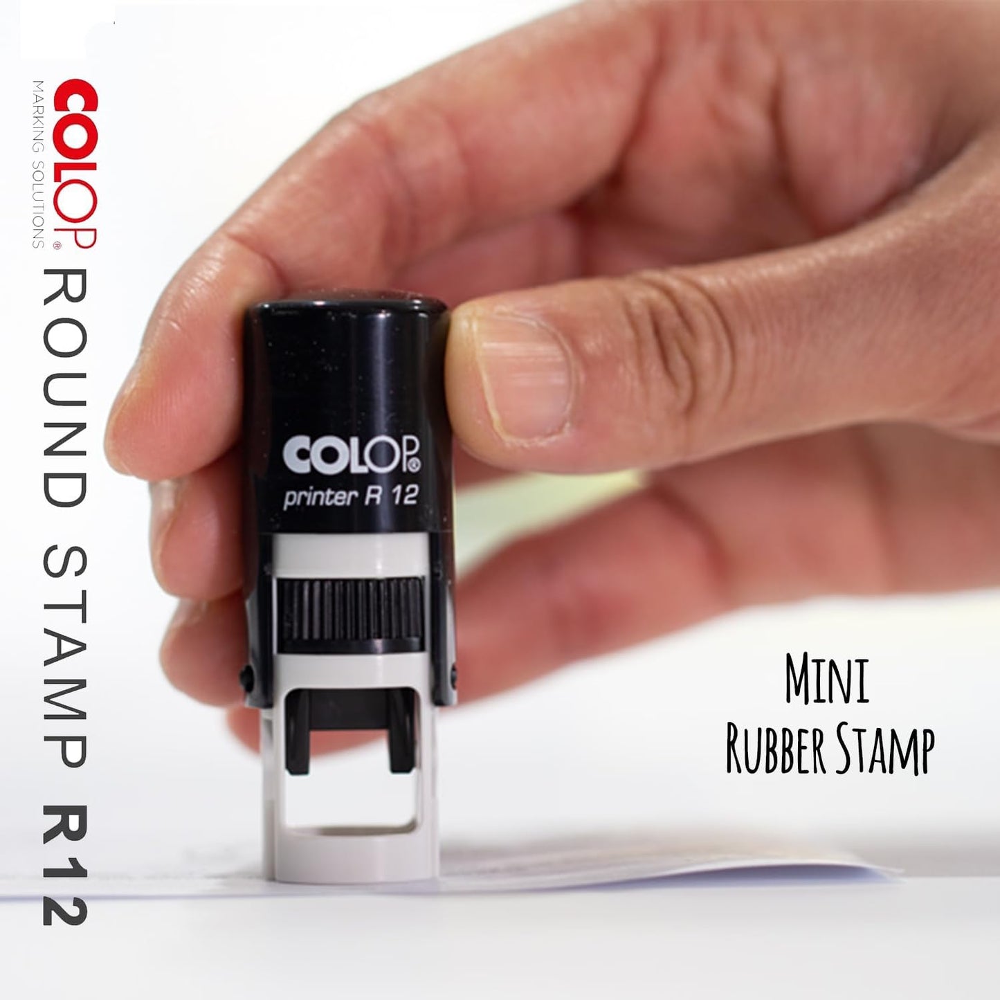 Customize with Initial/Logo/Artwork - Round self Inking Stamp - R12-1/2" Diameter - Only Small Logos are Supported