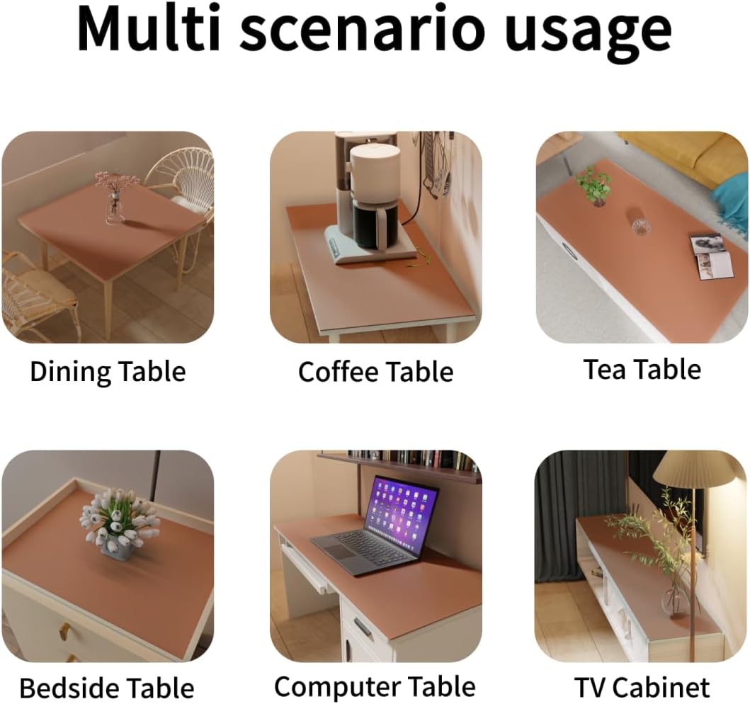 Dresser Top Cover - Can Be Used On Both Sides Waterproof and Easy to Clean Good Flatness Used for Dresser Table(Brown+Gray 10x39)