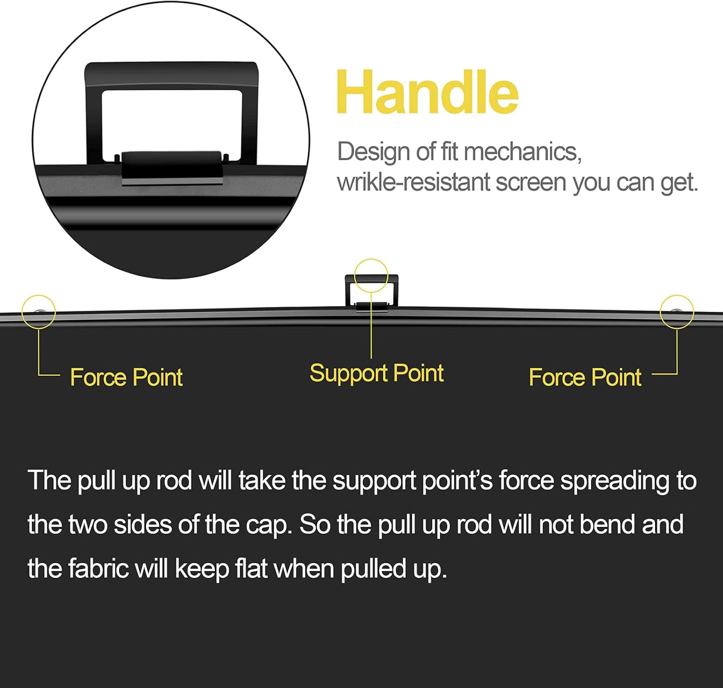 EMART Collapsible Chromakey Panel, 2-in-1 Black White Screen Backdrop, Portable Photography Background with Auto-Locking Frame for Photo Studio Video Live Streaming Photoshoot Zoom Gaming