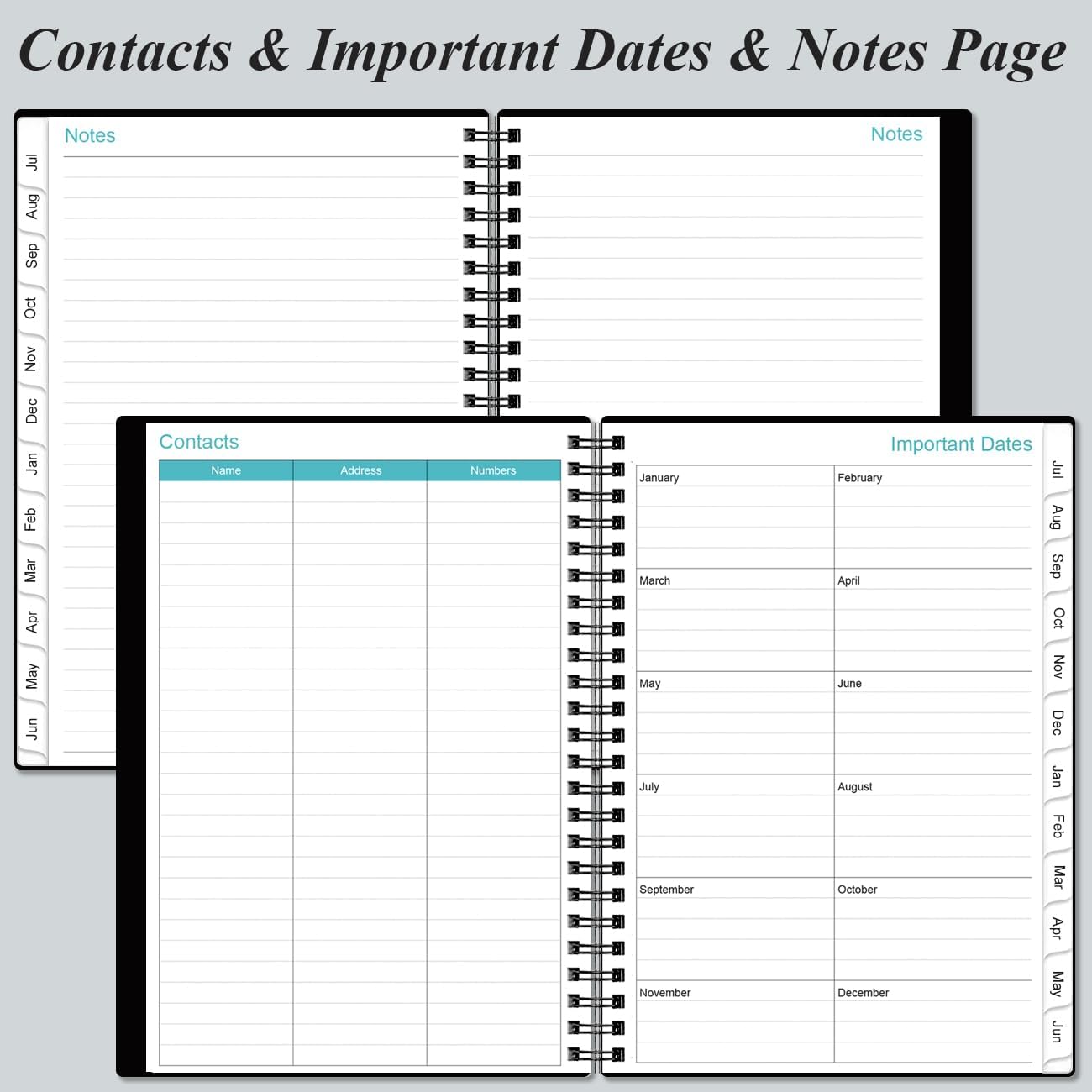 2025-2026 Appointment Book & Planner - Hourly Planner from July 2025 - June 2026, Weekly Appointment Book 2025-2026 with 30-Minute Interval, 6.4" x 8.5", Black