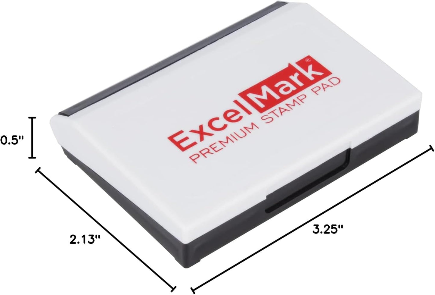 ExcelMark Ink Pad for Rubber Stamps 1-7/8" x 3-1/8"- Red
