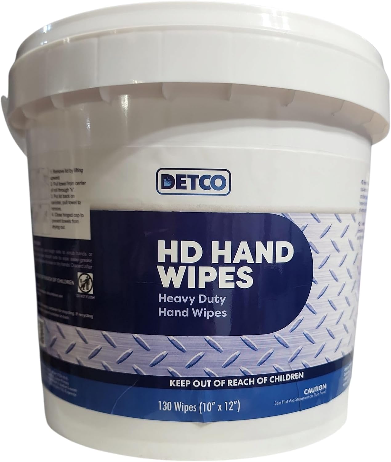 Hand and Tool Wipes, Heavy Duty Tool Cleaning Wipes, Hand Cleaning Wipes, Degreasing, Waterless Hand Cleaner, Dual Surface, Work Surface Wipes - 130 Count