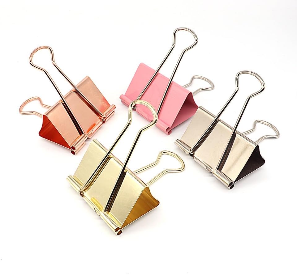 Extra Large Binder Clips, 2 Inch / 51mm, Big Paper Clamps for Office and School Supplies (Pink)