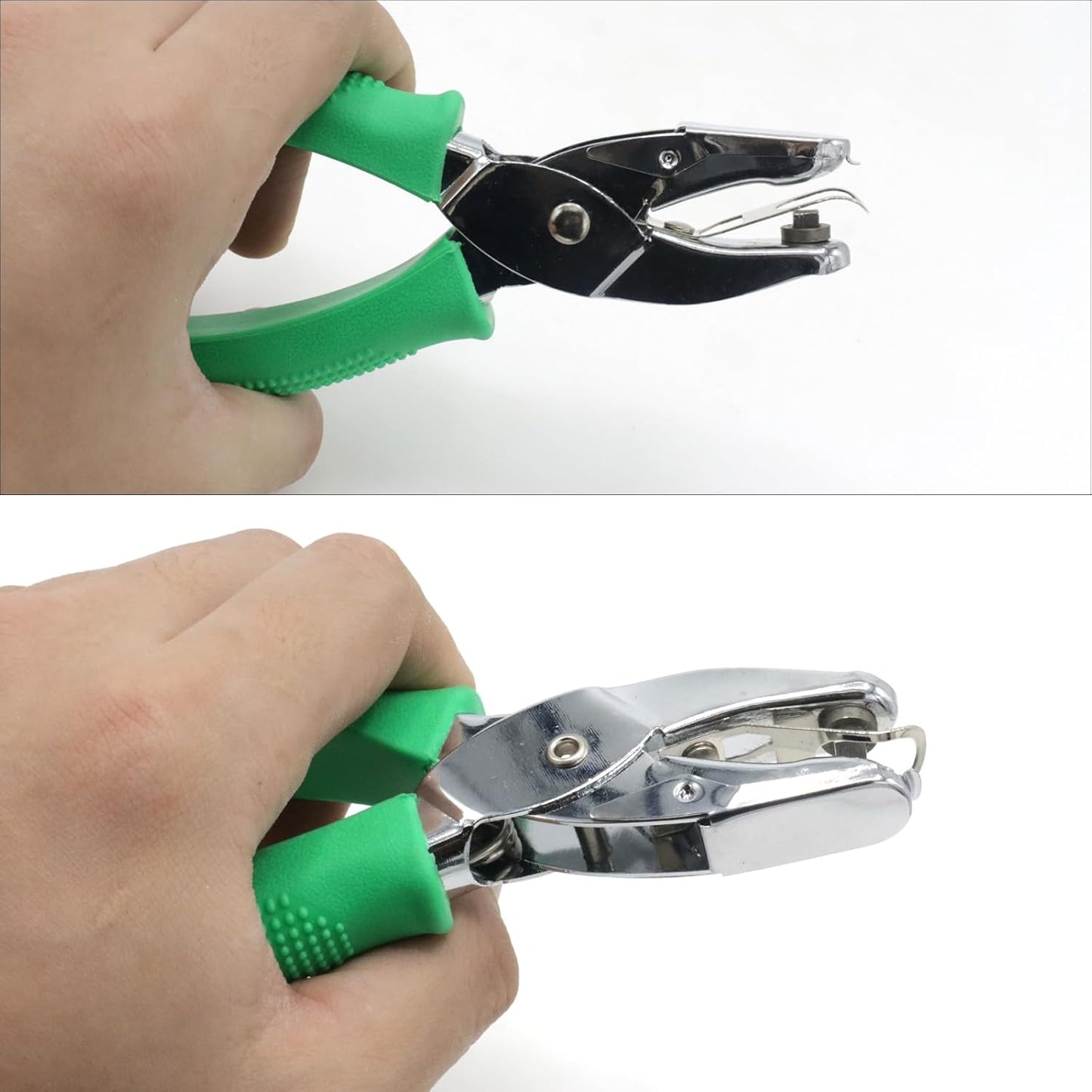 Handheld Square Hole Punch, 1/6 Inch Hole Size, Craft Paper Puncher, Single Pack, Ideal for DIY Projects and Office Use