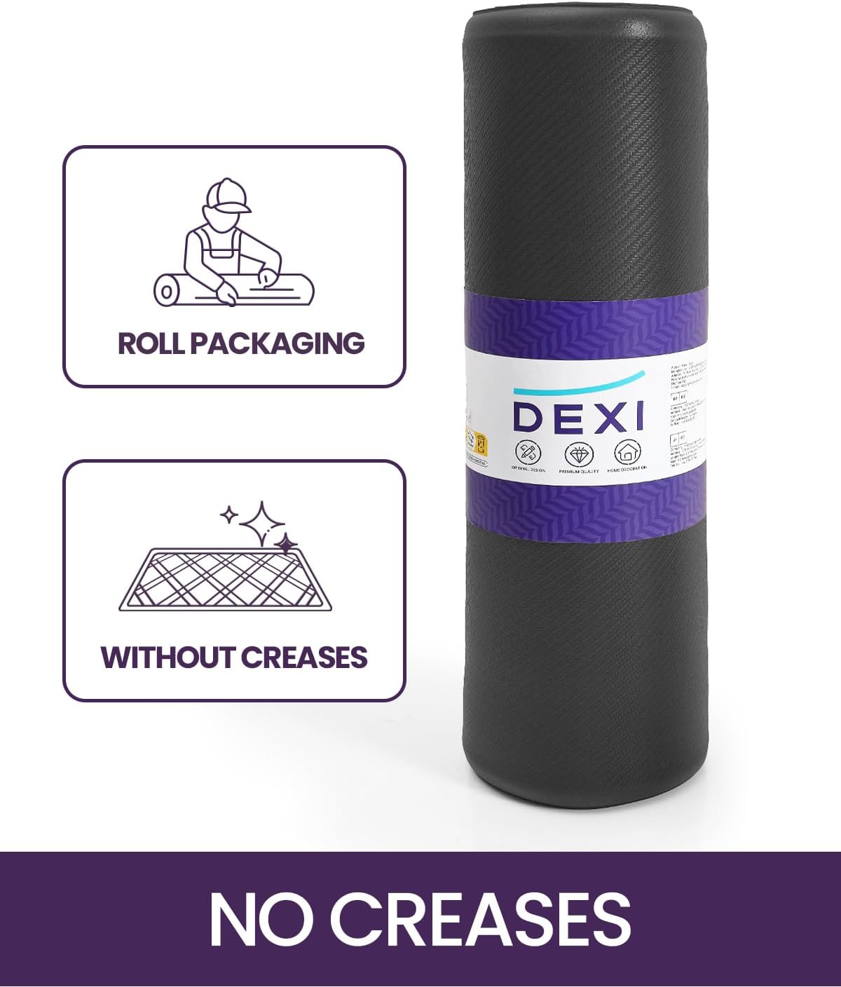 DEXI Kitchen Mat Cushioned Anti Fatigue, Non Slip Waterproof Comfort Standing Floor Rug for Kitchen, Office, Sink, Laundry, 39x20, Black