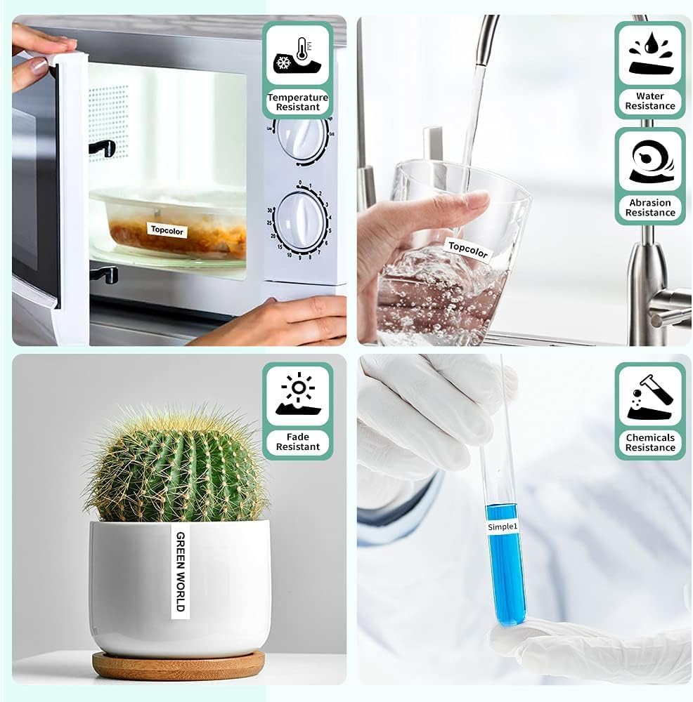 10-Pack Tz 18mm 0.7" Laminated White Tape Compatible for Brother Tze-241 Tze241 Tz-241 Tz241 P Touch Tze 18mm 3/4" Label Tape for PTD410 PTD400 PTD610BT PTD600 PTD460 Label Maker