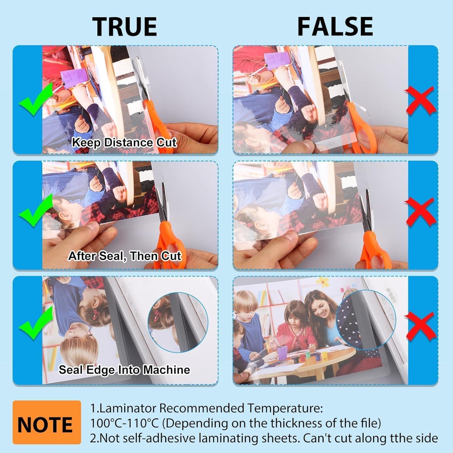 200 Pack Laminating Sheets, 3 mil, 8.9" x 11.4" Thermal Laminating Pouches Lamination Sheet Paper for Laminator, Clear, Letter Size, Office and School Supplies