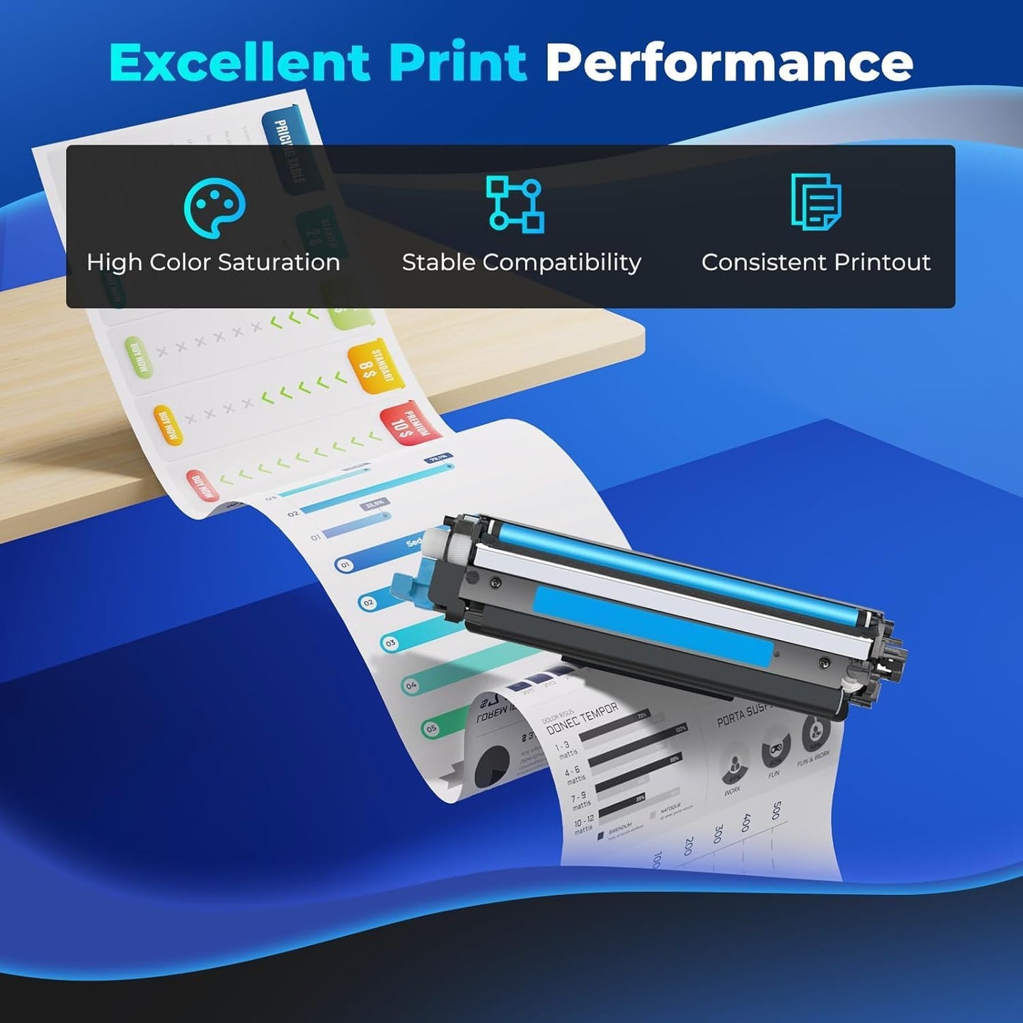 206X Toner Cartridges 4 Pack Replacement for MFP M283fdw M283cdw for HP 206X HP206X 206A 206 HP206A Toner Work for Color Laser Jet Pro MFP M283fdw M255dw M283cdw M283fdn M282nw M255nw Printer Ink 206X