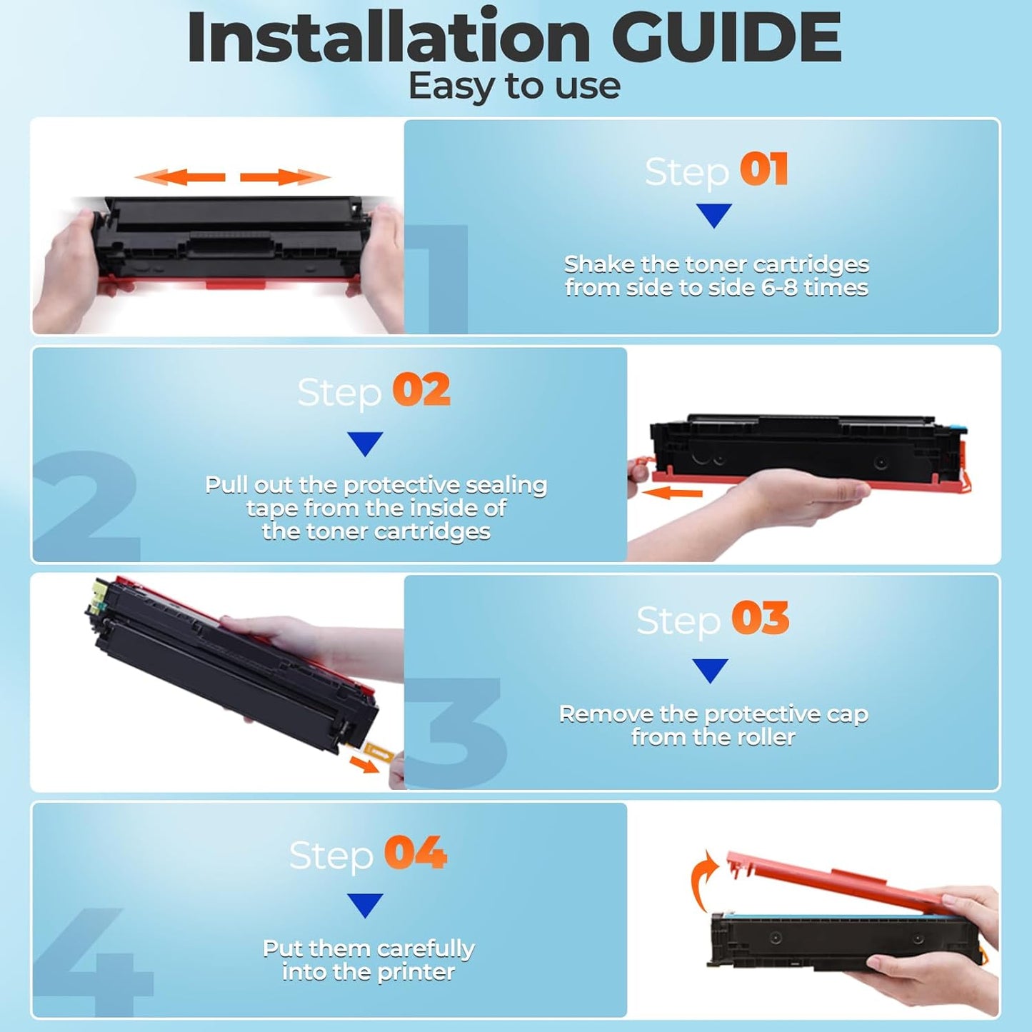 206X Toner Cartridges M283fdw M283cdw for HP 206X 206A Toner Cartridges 4 Pack, HP206A HP206X 206 Toner Cartridge Set for Color Laserjet Pro MFP M255dw M283cdw M283fdw M283fdn M282nw M255nw Cartridge