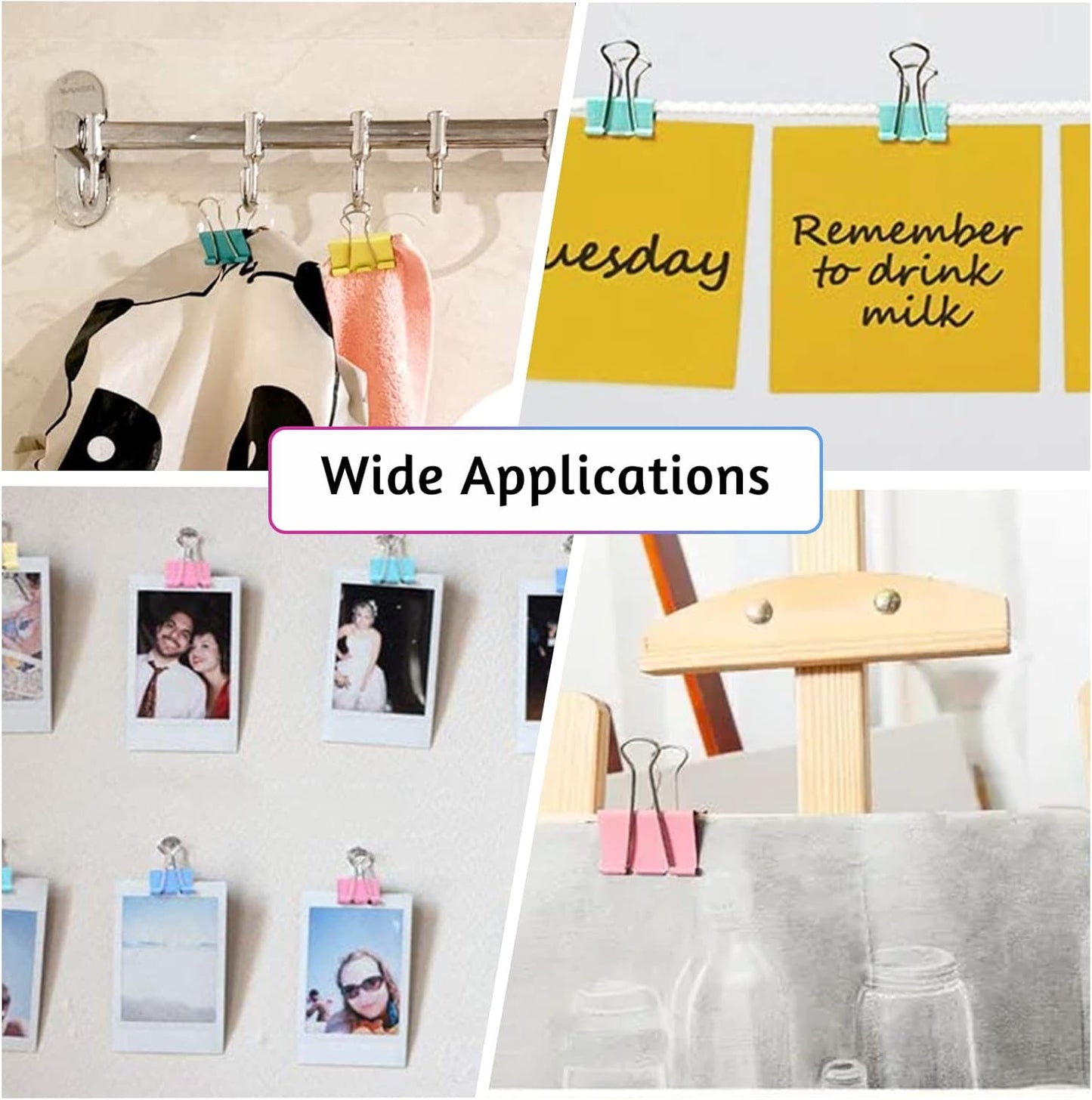 120 Pack Binder Clips 0.75 Inch, Small Paper Clamps, Assorted Color Mini Clips for Office Supplies, Home, School and Business