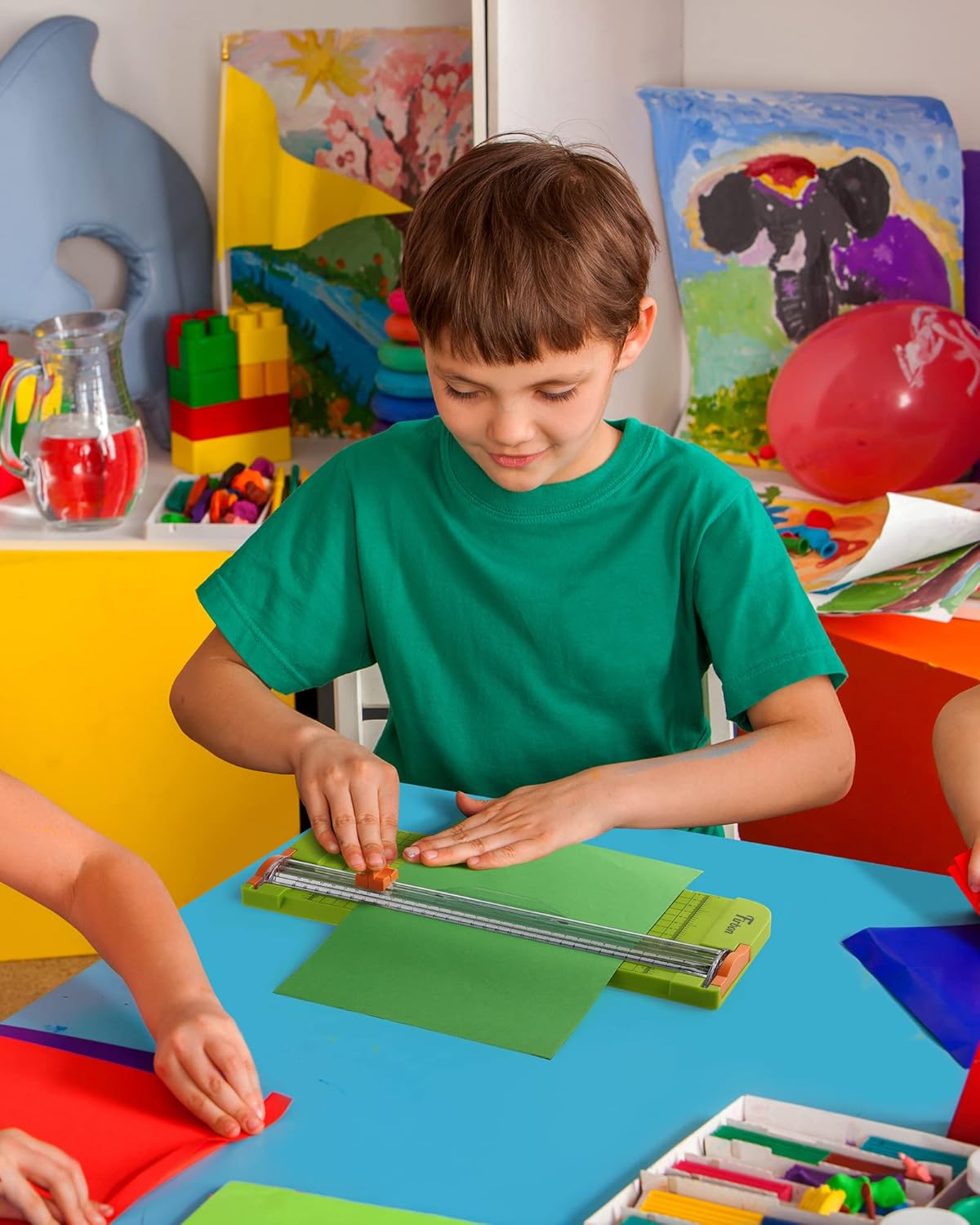 Firbon Grass Green A4 Paper Cutter 12 Inch Titanium Straight Paper Trimmer with Side Ruler for Scrapbooking Craft, Paper, Coupon, Label, Cardstock