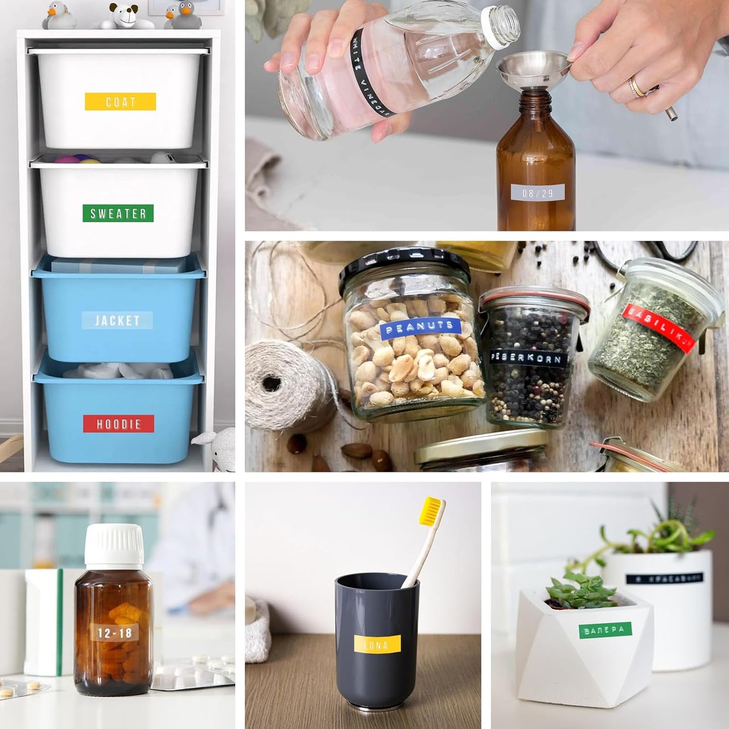 1/2 Embossing Label Tape Compatible for DYMO Colorful 3D Plastic Labels Used in Organizer Xpress Pro 1575 1595 1570, Office Mate II 1540 154000 Embossed Label Makers-5 Pack