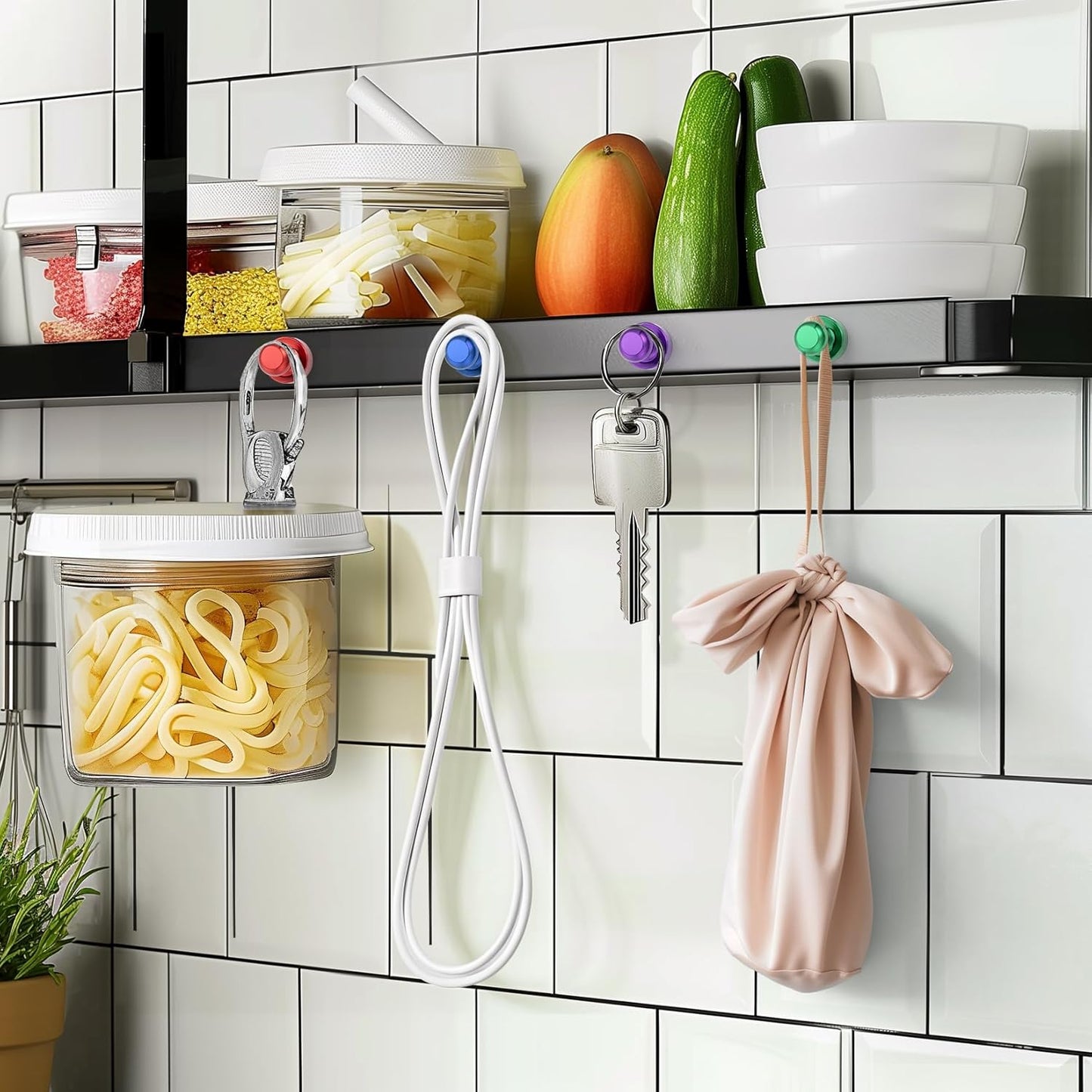 FINDMAG Strong Magnets for Refrigerator, 42 Pack Neodymium Magnets for Whiteboard, Magnetic Push Pins for Dry Erase Board, Locker Accessories, Map, Adults (Colorful)