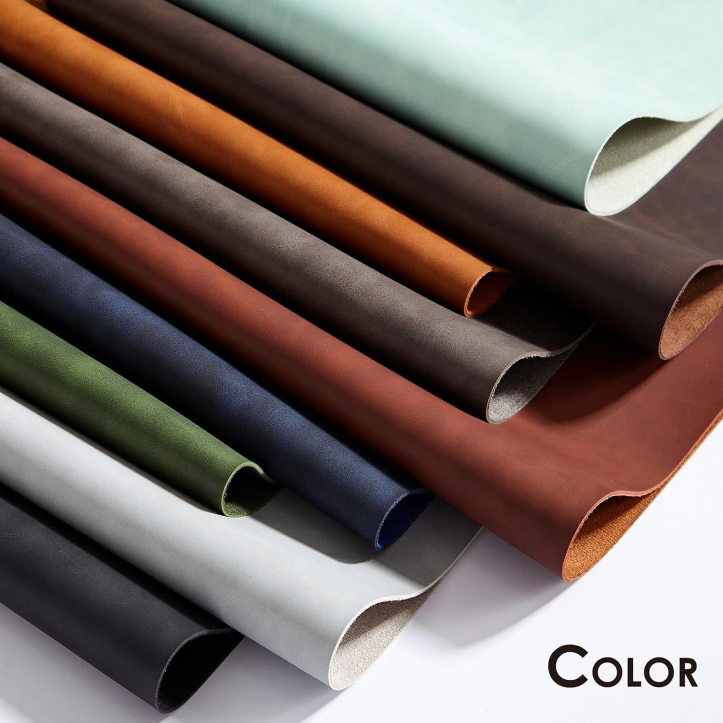 Distressed Leather Desk Mat - Non-Slip PU Desk Pad for Office and Home - Desk Organization and Accessories - Ideal for Large Mouse Pad and Desk Mats on Top of Desks(Ash Gray,31.5"x 15.7")