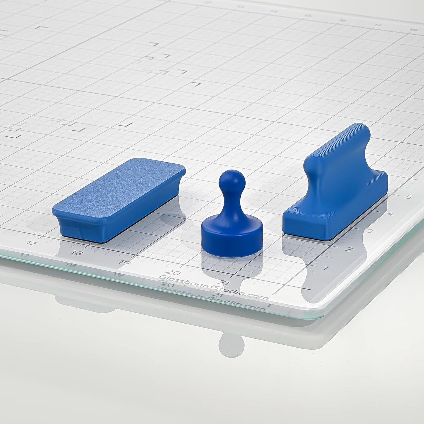 Glassboard Studio Mega Magnets - Neodymium - Heavy Duty, Colorful, Ergonomic, Ideal for Crafting, Quilting, and as Magnetic Knife Holders (12, Tangerine Orange Bar)