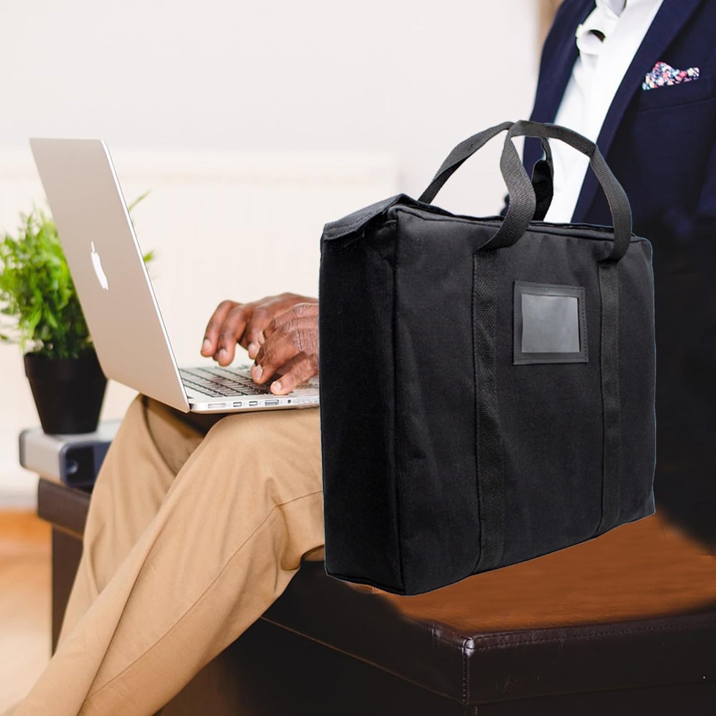 Fire Resistant and Water Repellent Briefcase Document Bag, 18 x 14 x 4 Inch