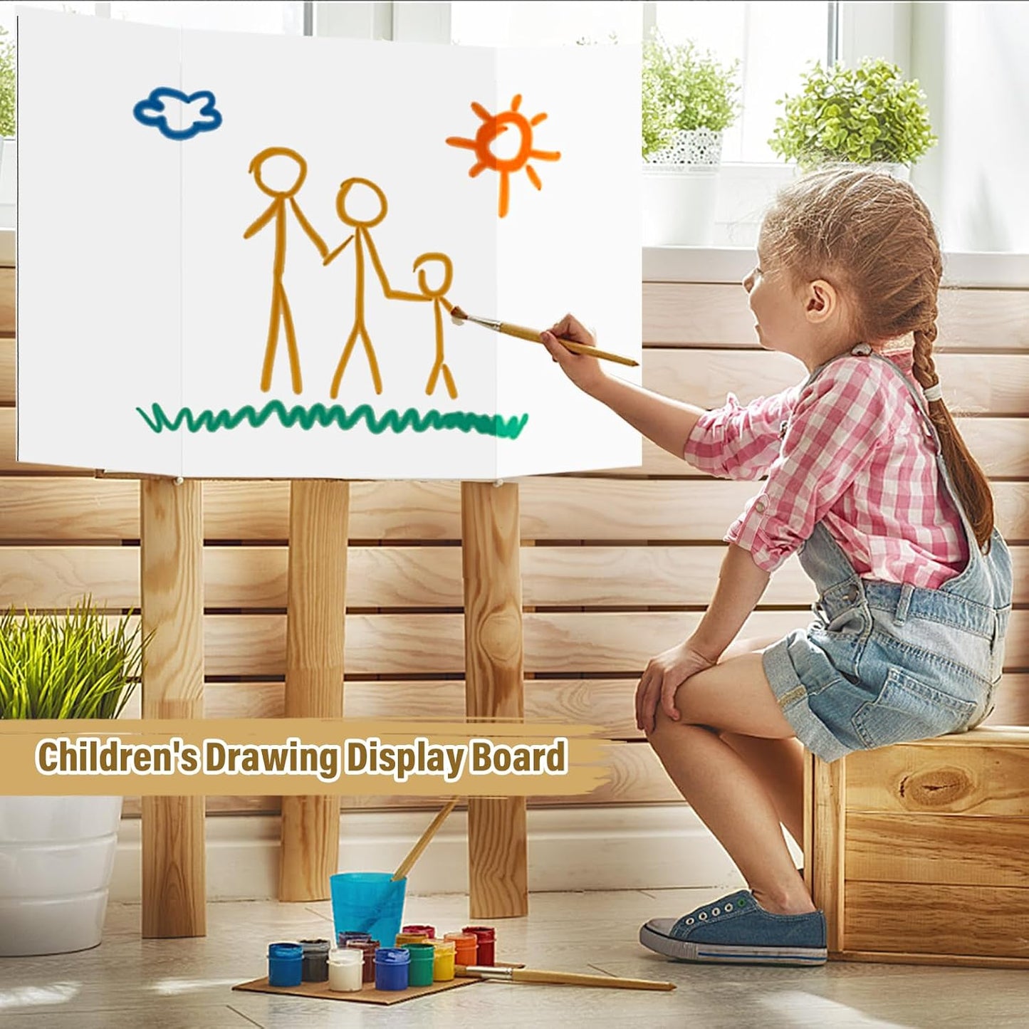 12 Pcs Trifold Poster, 21.5x14 Inches Small White Poster Comes with Sticky Accessories, Corrugated Presentation Display Board for School Projects, Business Presentations