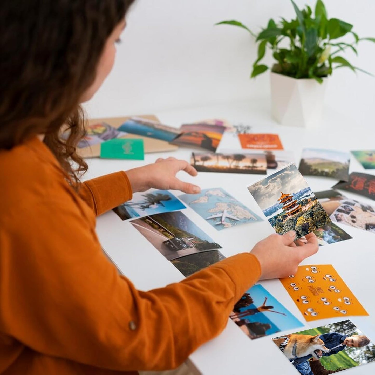 DLUGOPIS 50 Sheets Self Seal Laminating Pouches 5x7 Self Adhesive Laminating Sheet No Heat No Laminating Machine Needed for Photos Index Cards