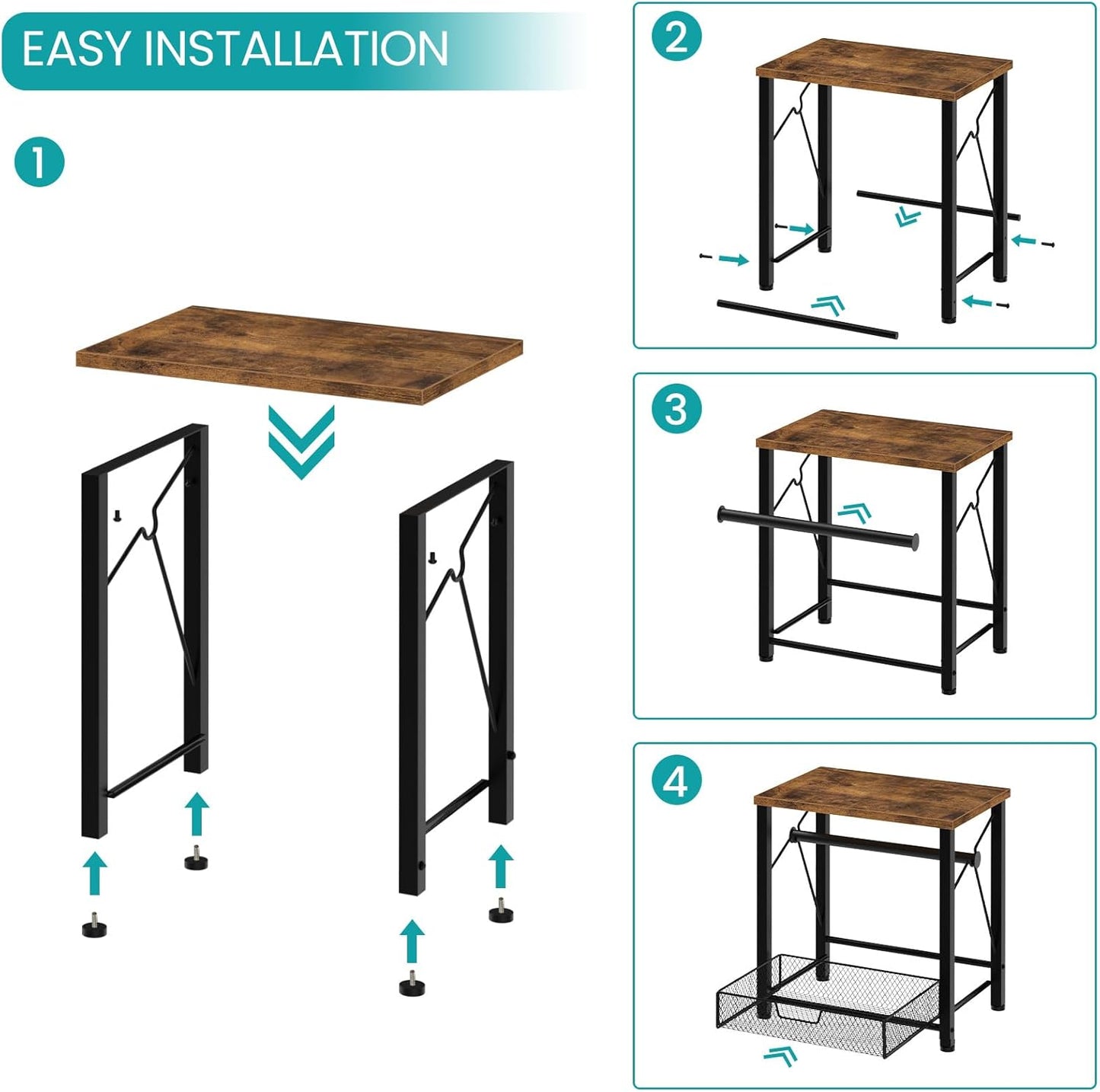 ELITEROO Label Holder for Rolls and Fan-Fold Labels, Wooden Thermal Label Holder for Desktop Label Printer, Shipping Label Stand for Thermal Printer Accessory, for Home Office Small Businesses, Brown