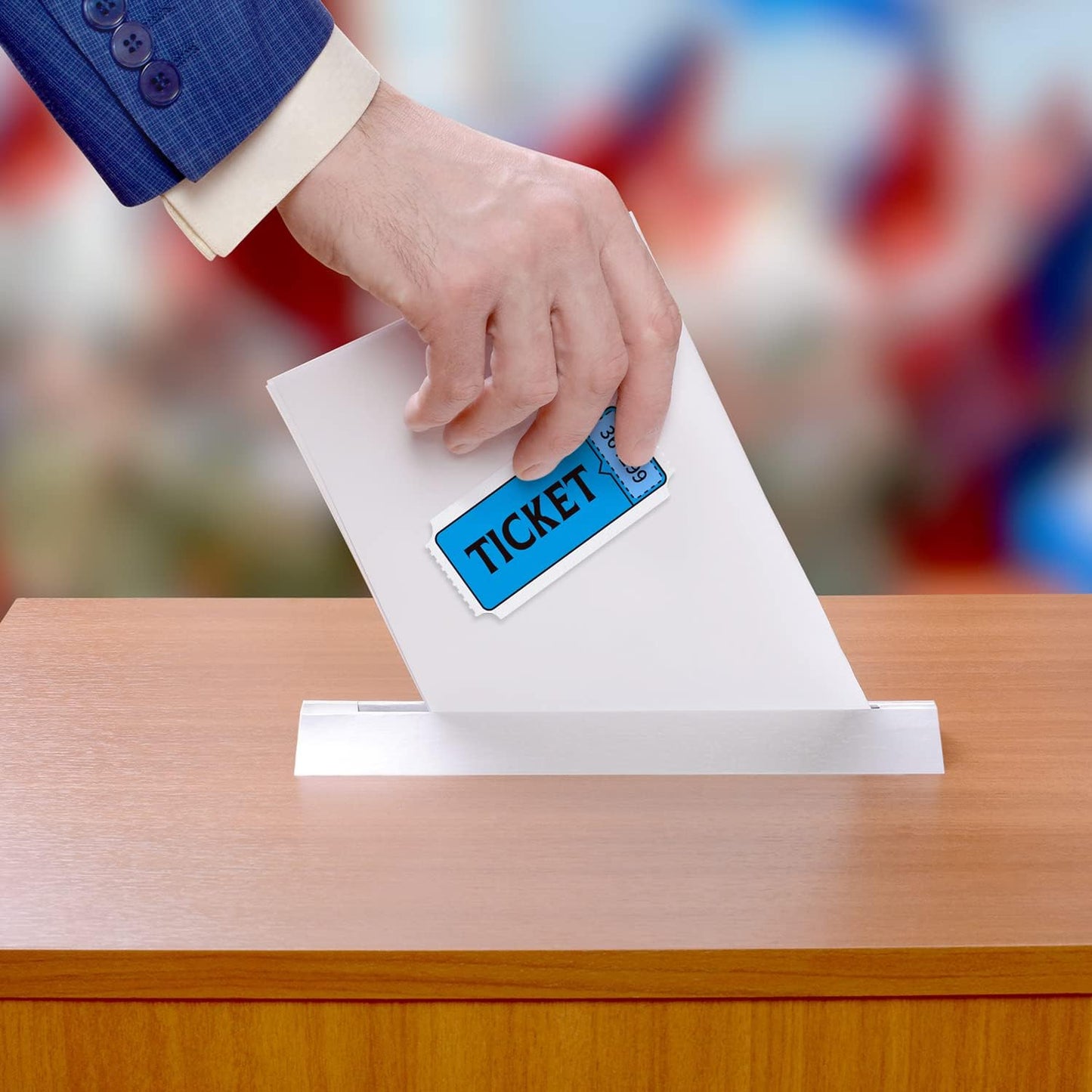 Fluorescence Raffle Tickets Double Roll 2000 Tickets Neon Blue 50/50 Tickets for Events, Entry, Class Reward, Fundraiser & Prizes