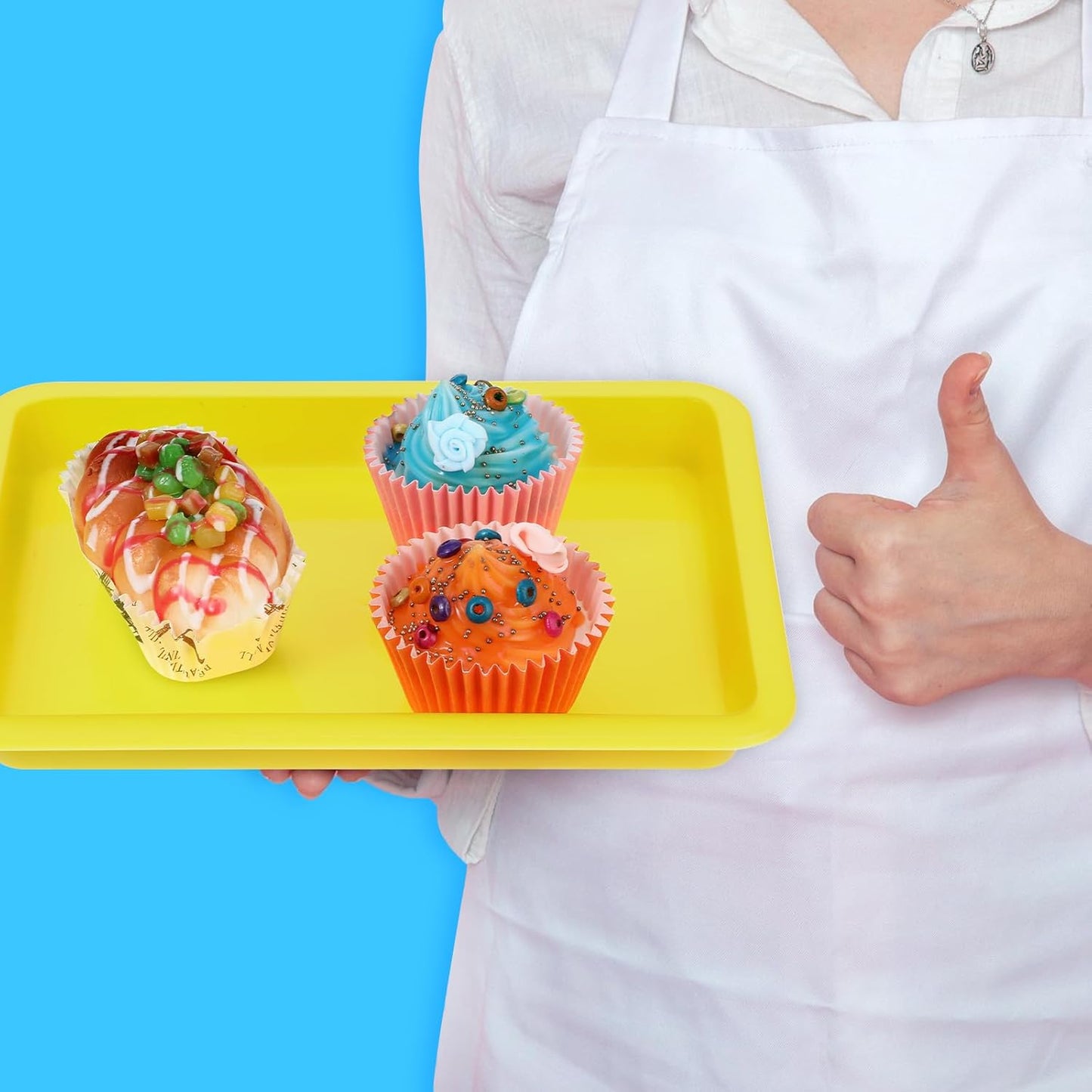 20-Piece Plastic Art Trays - Stackable Sand & Paint Mixing Trays, Multicolor Sensory Craft Organizer, Kids DIY Bead Painting Projects (5 Colors, 9.65 x 7.28 x 0.9 Inch)