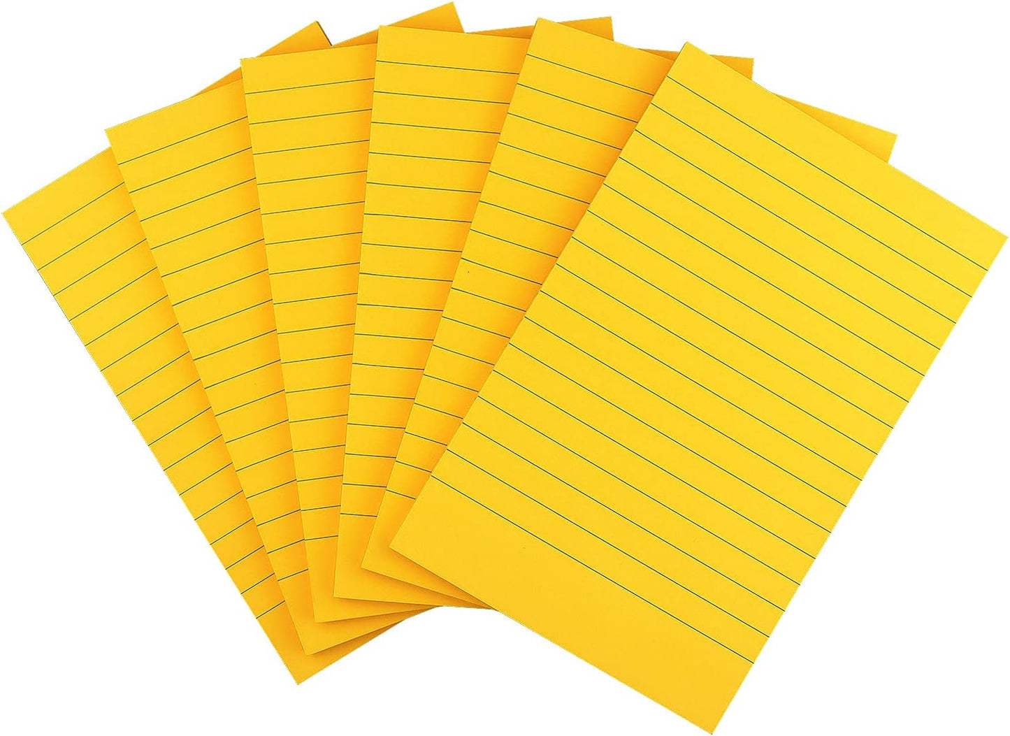 Early Buy 6 Pads Lined Sticky Notes with Lines 4x6 Self-Stick Notes Bright Color Sticky Notes, 45 Sheets/Pad (Orange)