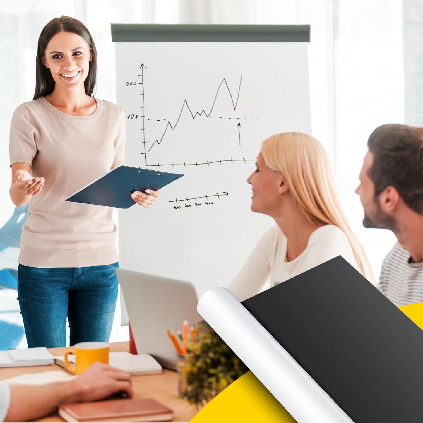 16 Inch x 10 ft x 30mil Extra Large Adhesive Magnetic Sheet Roll Not Printable Adhesive Backing Cut and Customize Flexible Sheets Blank White Surface Magnetic Sign for Craft Photo Craft