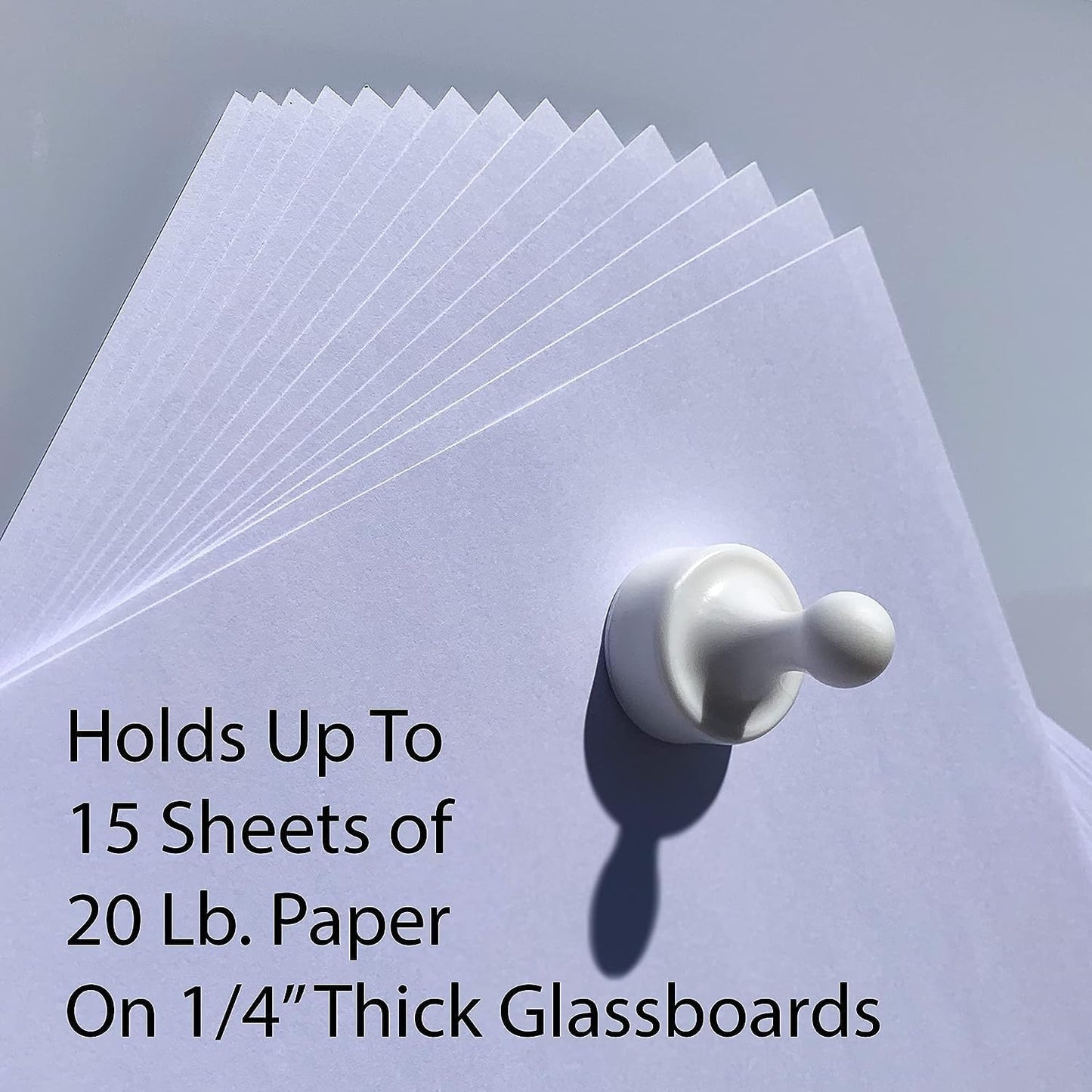 GLASSBOARD STUDIO Powerful Neodymium Magnets, Pawn-Shaped - Strong Fridge/Refrigerator and Whiteboard Magnet, Ideal for Office, Kitchen, Crafts - Rare Earth, Heavy Duty (3, Breezy Blue)