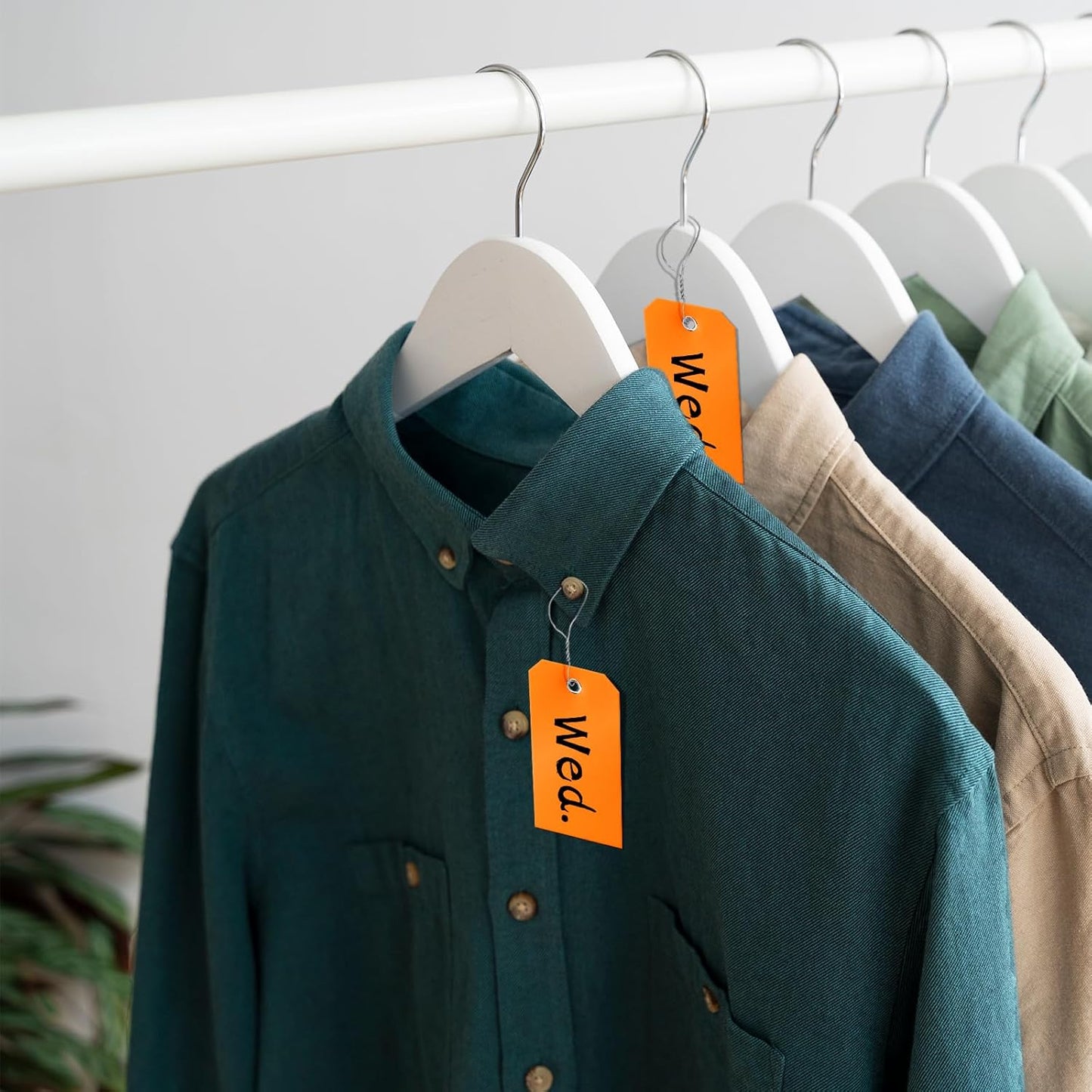 1000 Pieces 4 3/4" x 2 3/8" Plastic Shipping Tags Labeling Tags Waterproof Hang Tags with Reinforcement Hole Writable Luggage tag Loops for Equipment Car Parts… (Orange)