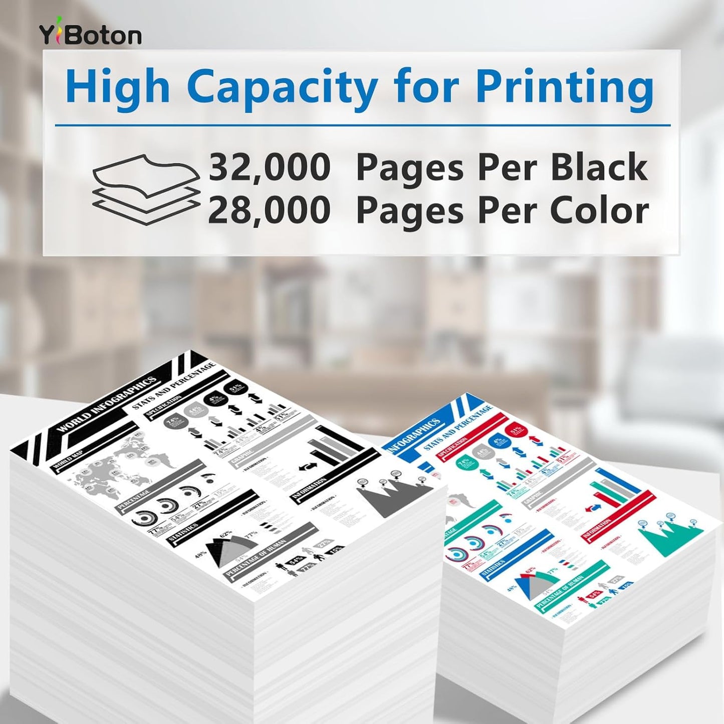 High Yield W9030MC W9031MC W9032MC W9033MC Toner Cartridge Replacement for hpColor Leserjet Managed MFP E67550dh E67650dh E67560z E67660z Printer,4-Pack.
