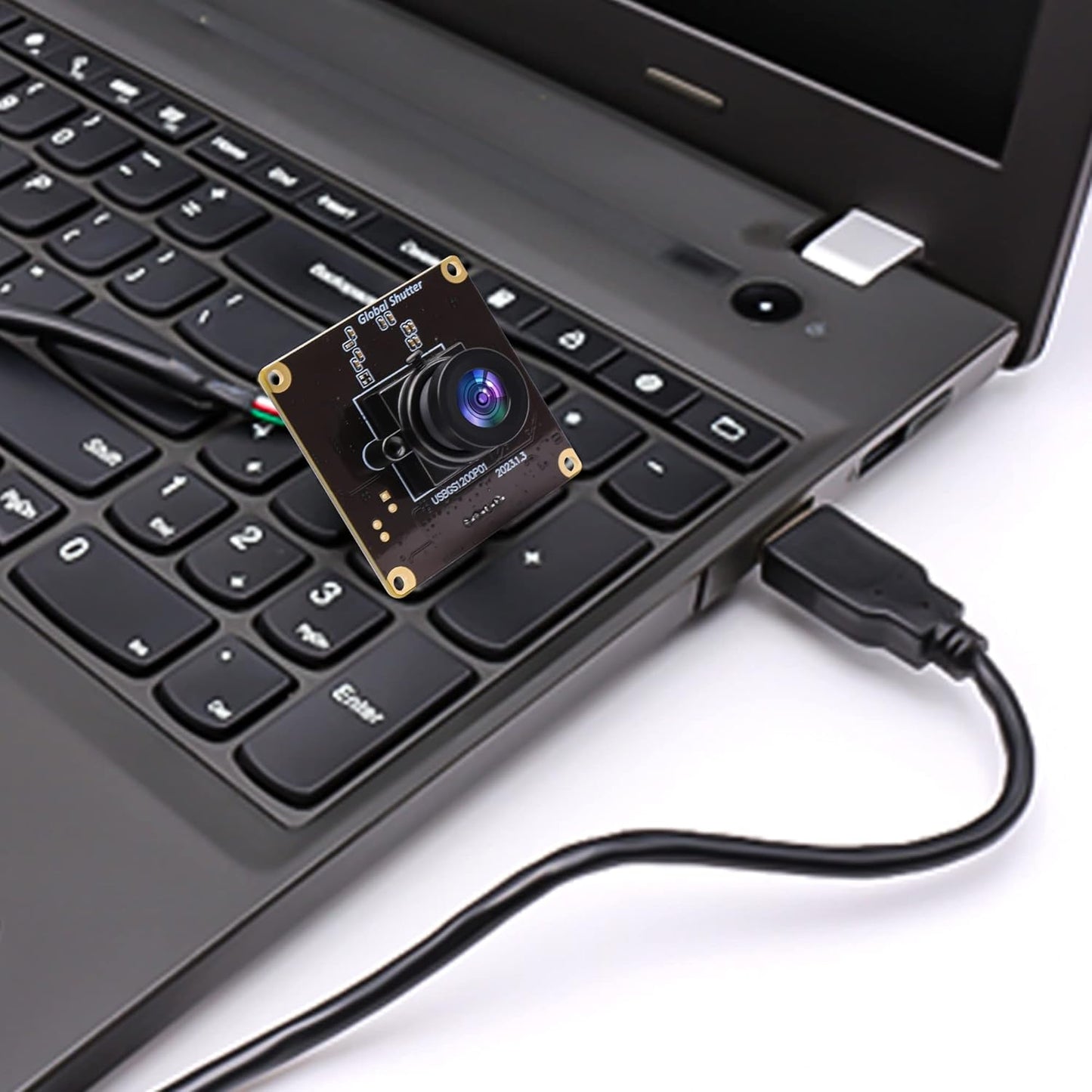 ELP High Speed Wide Angle Global Shutter USB Camera Module for Computer 1080P Mini UVC USB2.0 Webcam Board with 2.1mm Lens AR0234 High Frame 90fps Web PC Camera Board for Laptop Raspberry Pi