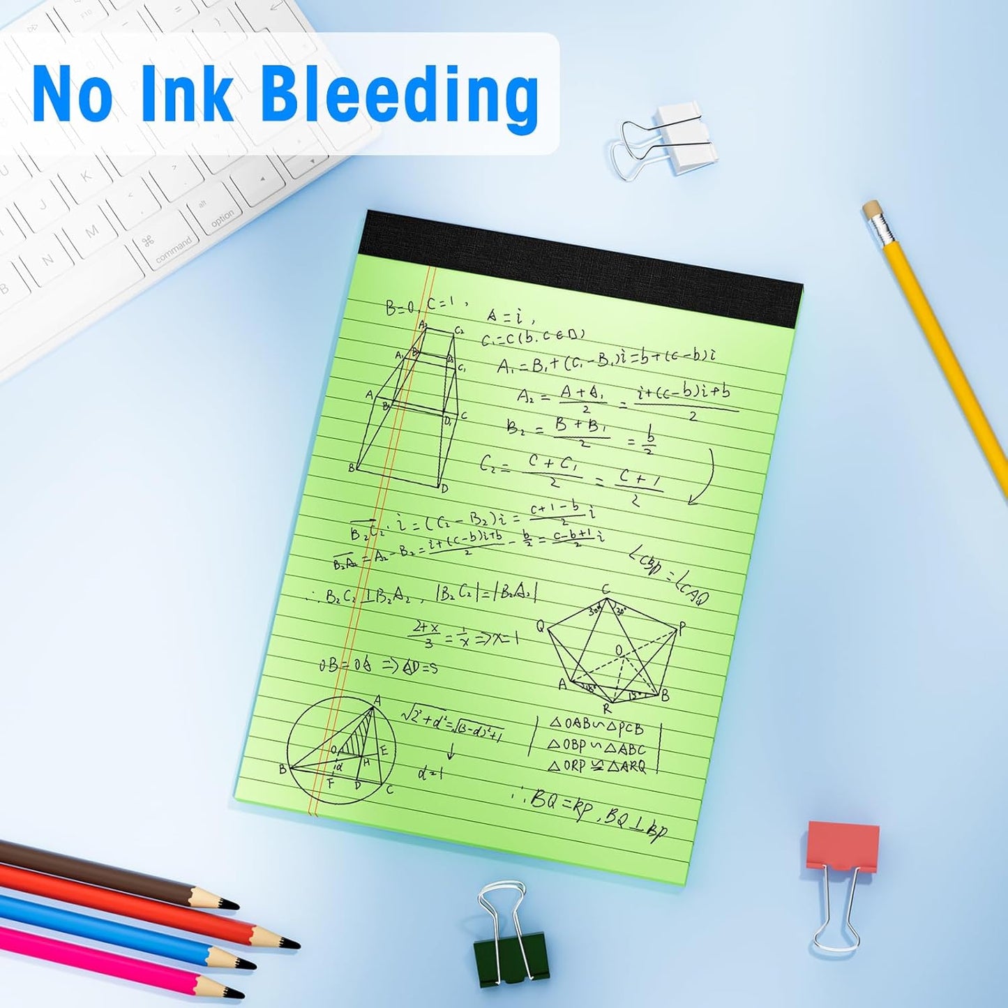 12pcs Legal Pads 8.5 x 11, Notepads 8.5 x 11 Inch, Color Note Pads Clear Print Writing Pads of Paper, Memo Pads , Perforate Legal Notepads Paper , Wide Ruled Lined with Sturdy Back,30 Sheets/Pack