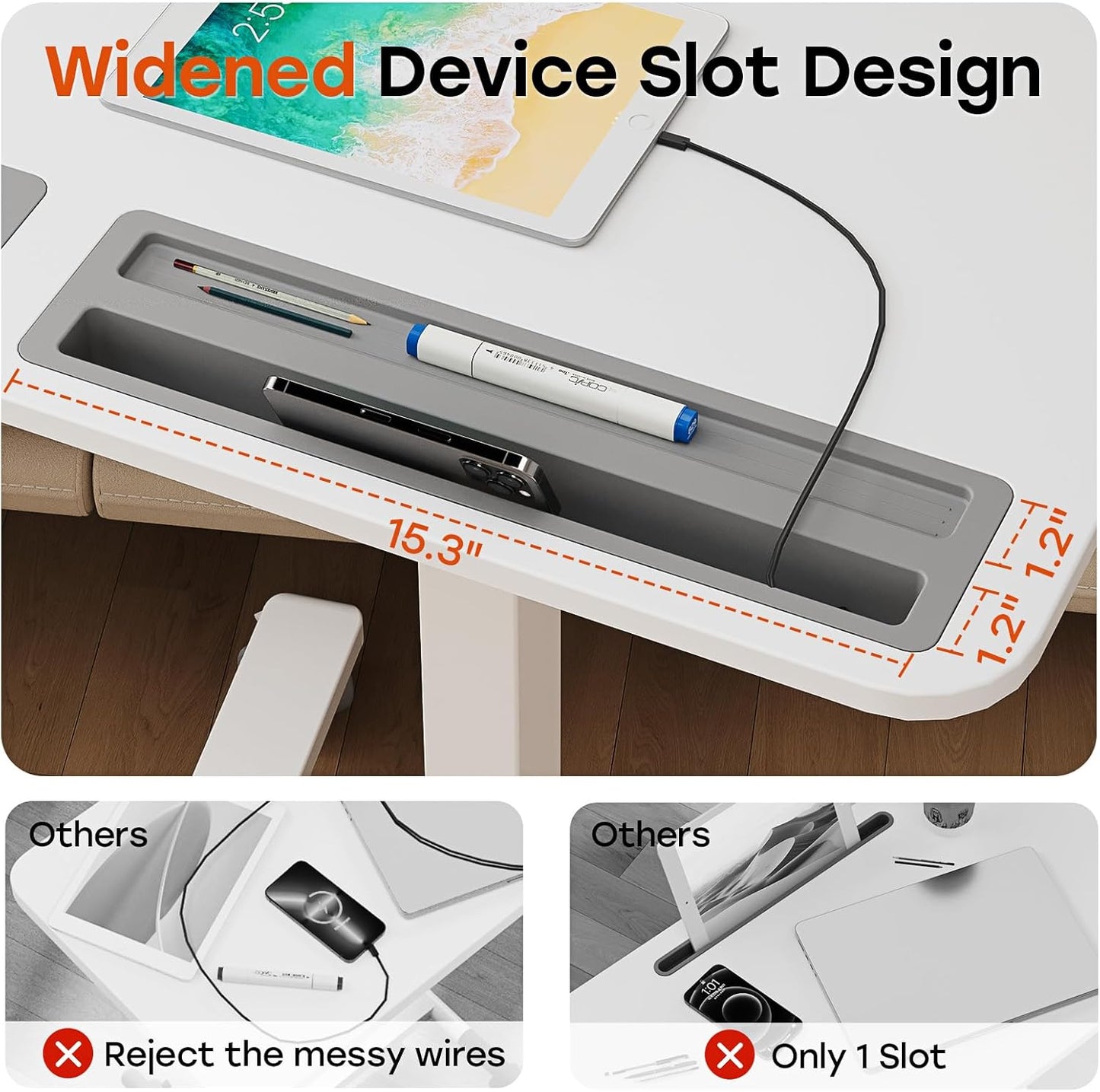 Mobile Small Standing Desk with Drawer, 23.6"x19.7" Rolling Laptop Cart on Wheels, Height Adjustable Sit Stand Computer Workstation with Storage for Compact Space, White