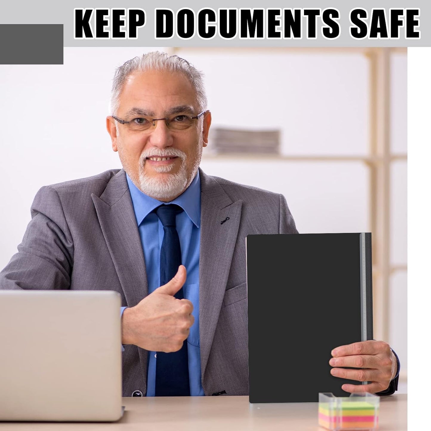 Teling 150 Pcs Plastic Report Covers with 3 Prong Clear Front Resume Folder Business Report Covers Bulk Presentation Folders Clear Front Report Folders for Documents, School, Office(Black)