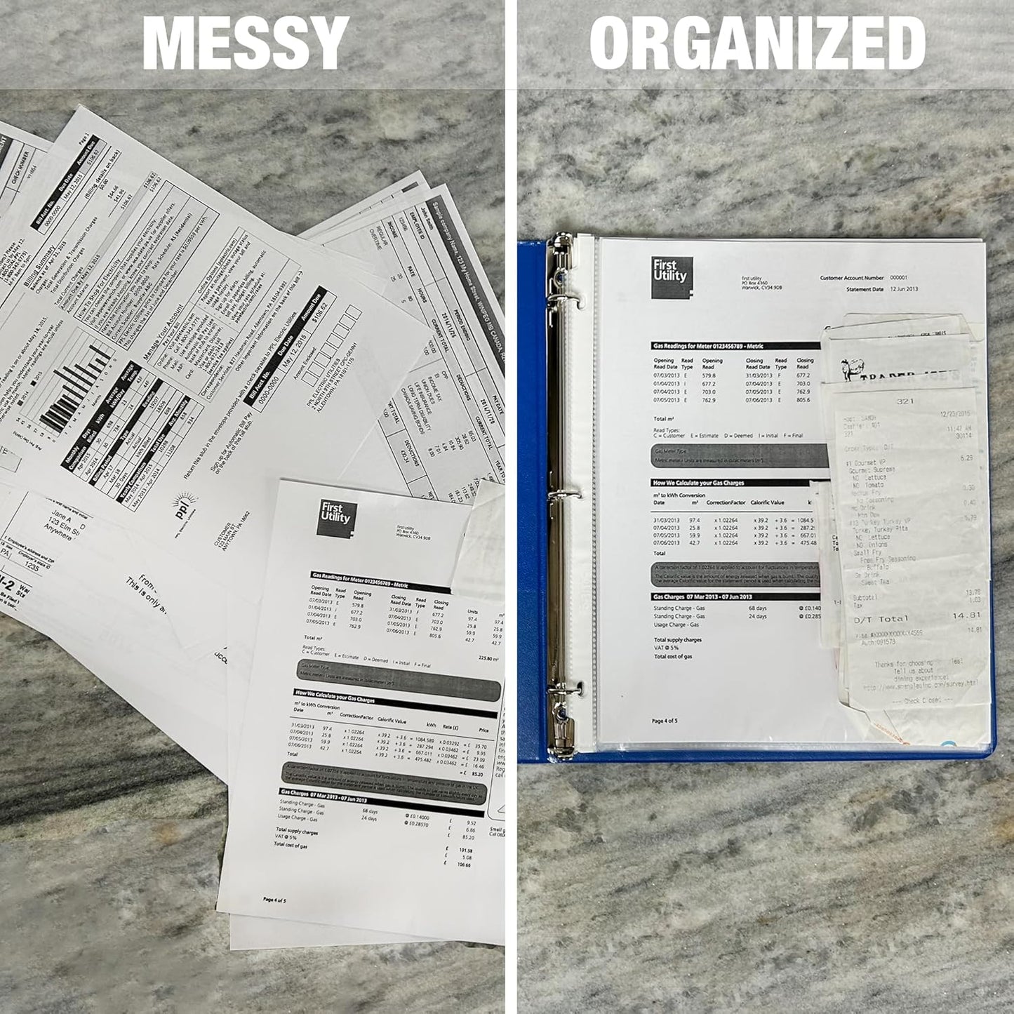 Samsill Sheet Protectors, 8.5x11 Inch Page Protectors for 3 Ring Binder, Super Heavy Duty, Secure Top Flap Protector, Letter Size, Top Loading, Acid Free, 50 Pack