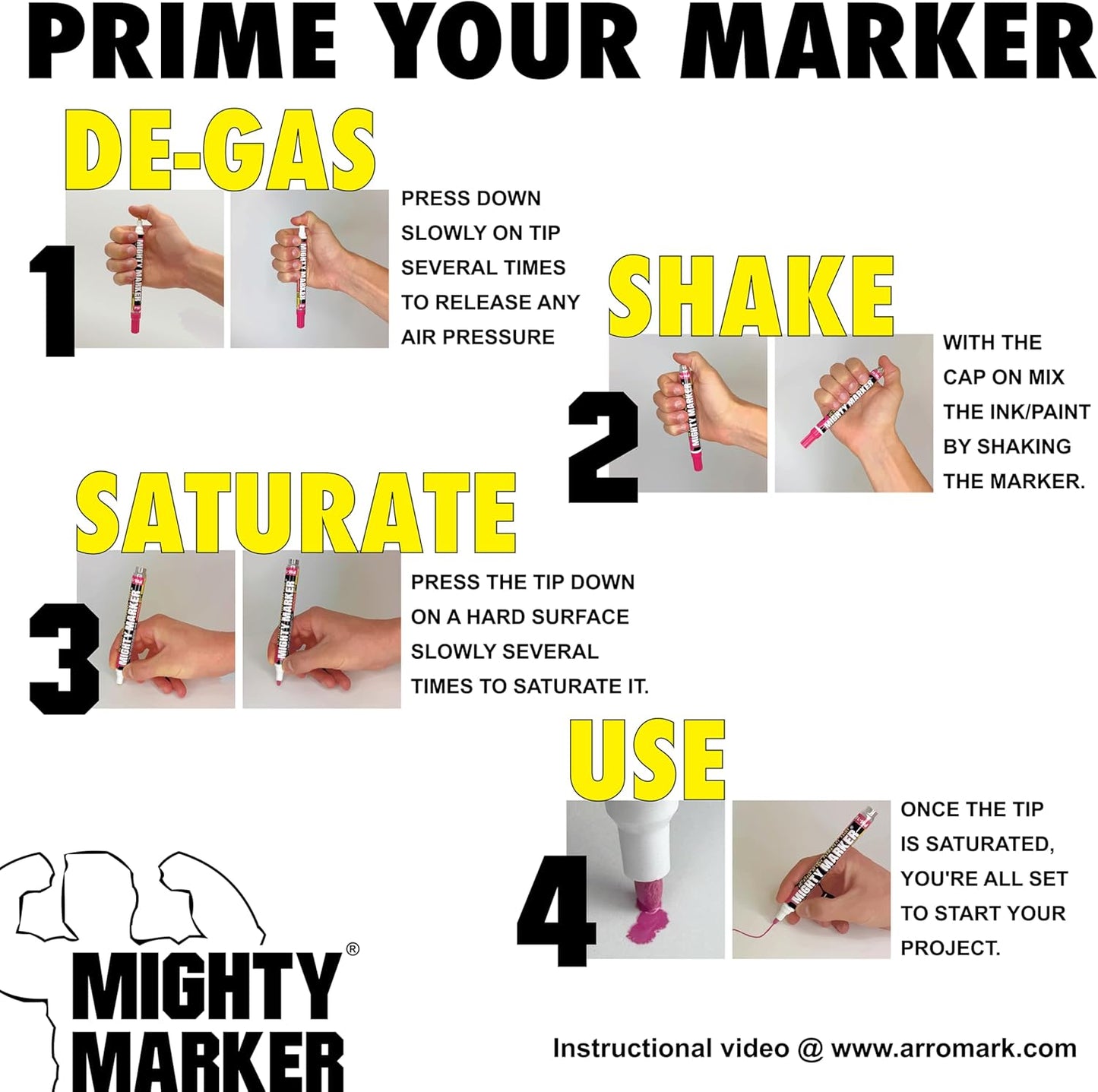 FM-46 Auto Body and Glass Super Jumbo Paint Marker, No-Ghost Formula, Water-Resistant, Valve Action, Removable, Water-Based, 30ml Capacity, Made in USA, Red 3 Pack