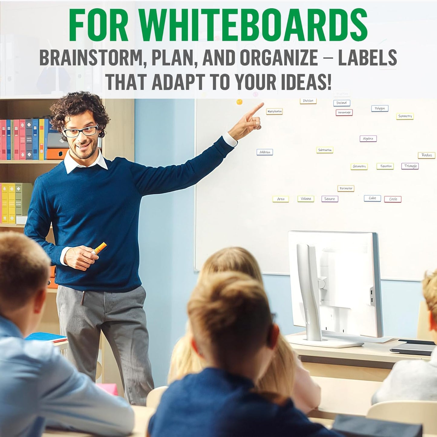 100 Pack Dry Erase Magnetic Labels 3.2x1.2 in - Magnetic Name Tags for Classroom Lockers School Bus - Classroom Magnets for Names - Magnet Labels for Whiteboard Magnet Names Plates for Classrooms