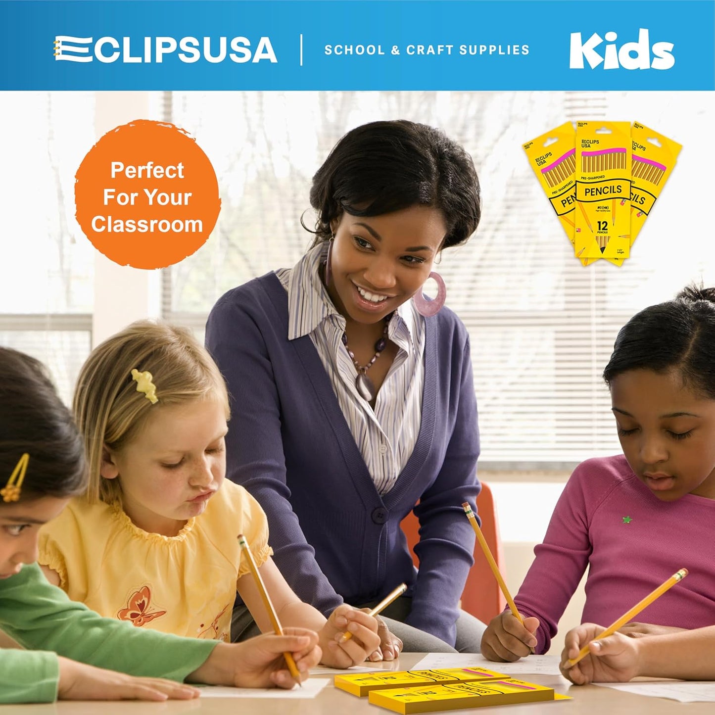 E-CLIPS USA Pencils Bulk, Pencils #2 (24 Boxes), Number 2 pencil, Pre-Sharpened Pencil Bulk, School Supplies Bulk, Office Supplies Bulk, Box May Vary, 12 Pencil Per Box (24 Boxes)